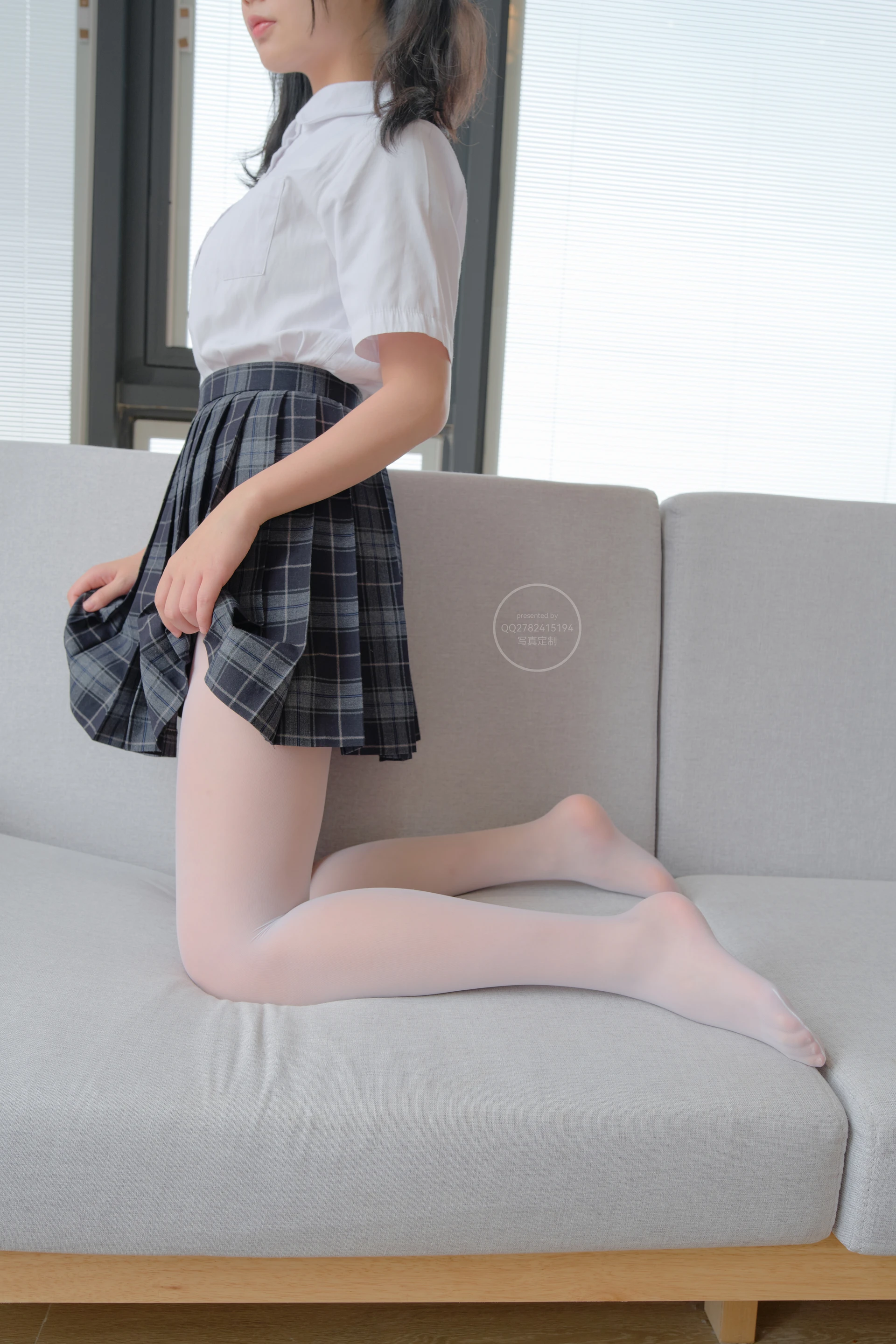 森萝财团 有料-48 双马尾白丝JK制服 13D+80D [139P2V-4.68G]JK制服, 双马尾, 有料, 森萝财团, 白丝, 美腿, 美足