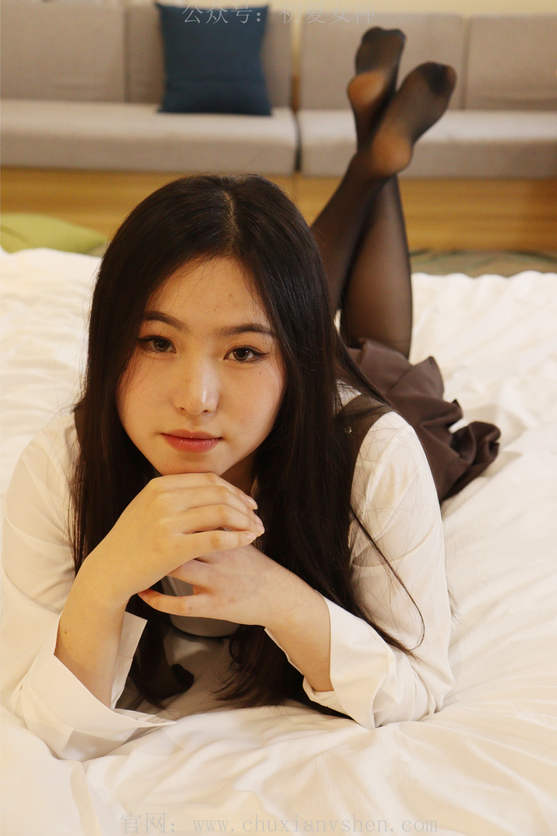 初夏女神 NO.018 水吉~咖啡JK四件套搭配小黑皮鞋[85P-1V-3.34G]