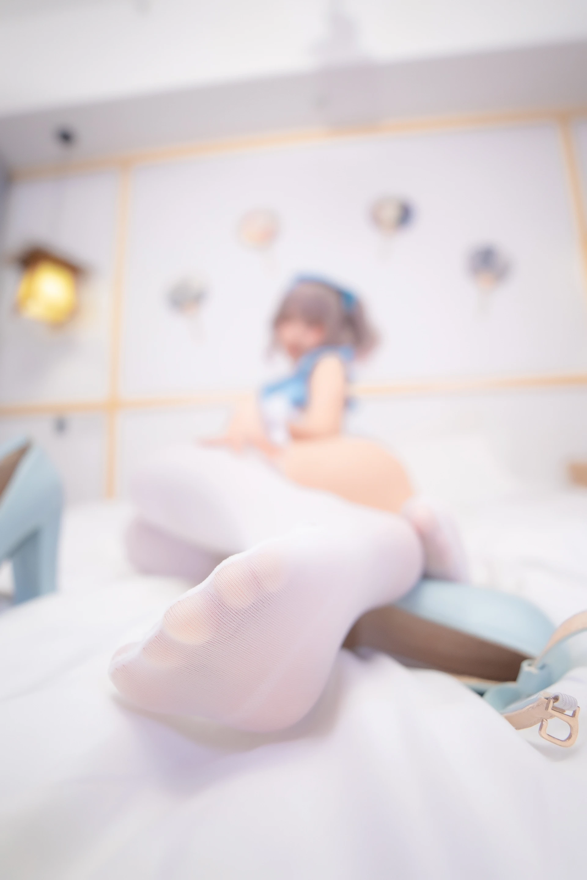 神楽坂真冬 第四季 序号1：《蓝调女仆》 [75P-188MB]内衣, 双马尾, 女仆, 白丝, 神楽坂真冬, 美腿, 美足, 高跟鞋