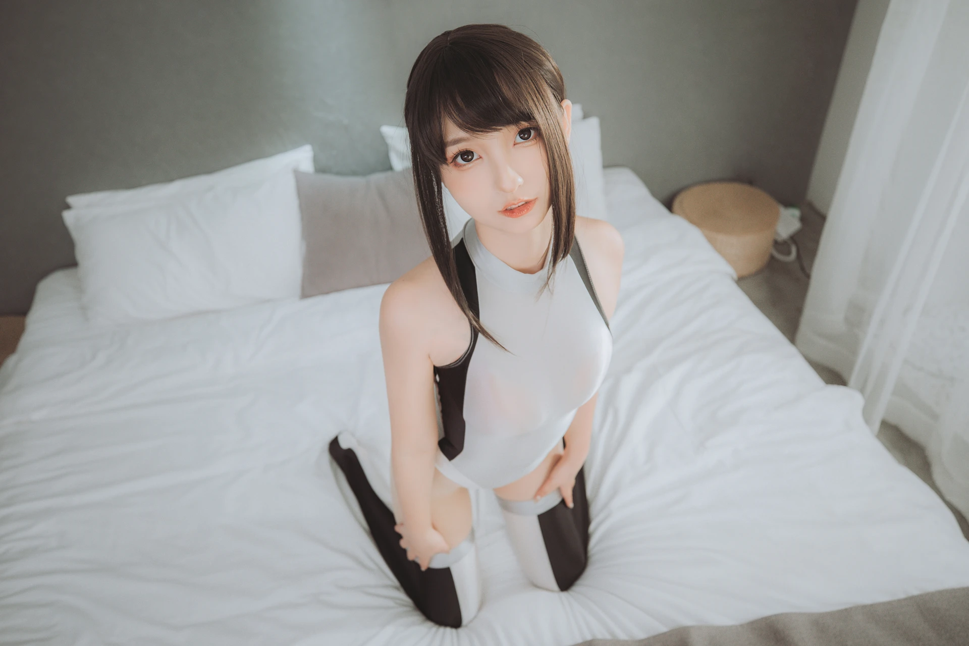 神楽坂真冬 第三季 序号30：竞泳主题《水之形2》 [150P2V-850MB]内衣, 双马尾, 泳装, 神楽坂真冬, 美腿, 美足, 黑丝