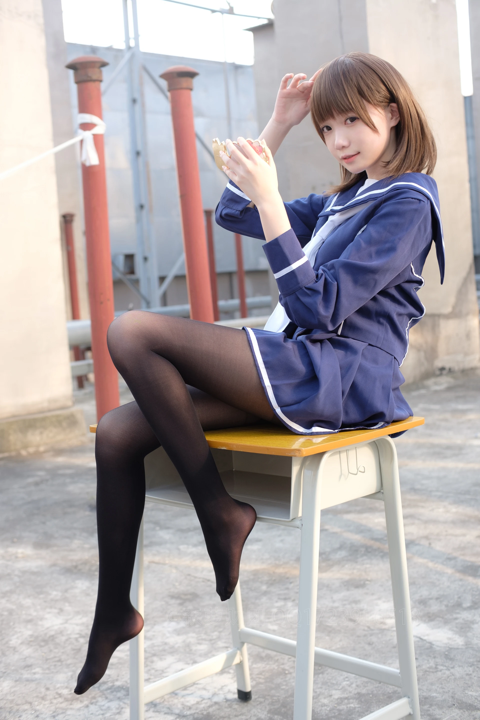 森萝财团 X-043 [110P1V-2.12G]Aika, 制服, 学生装, 森萝财团, 美腿, 黑丝