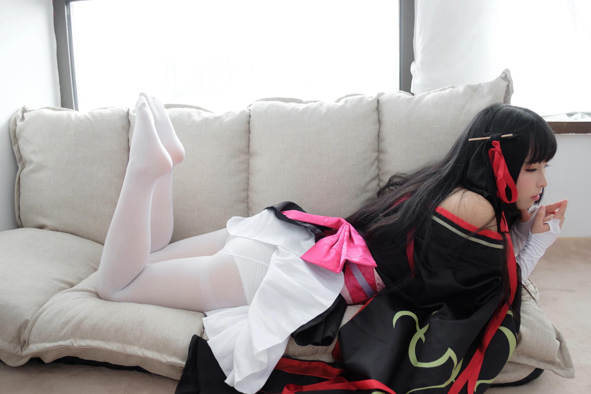 爱花写真 ALPHA-004 [75P-699M]COS, 森萝财团, 爱花写真, 白丝, 美腿