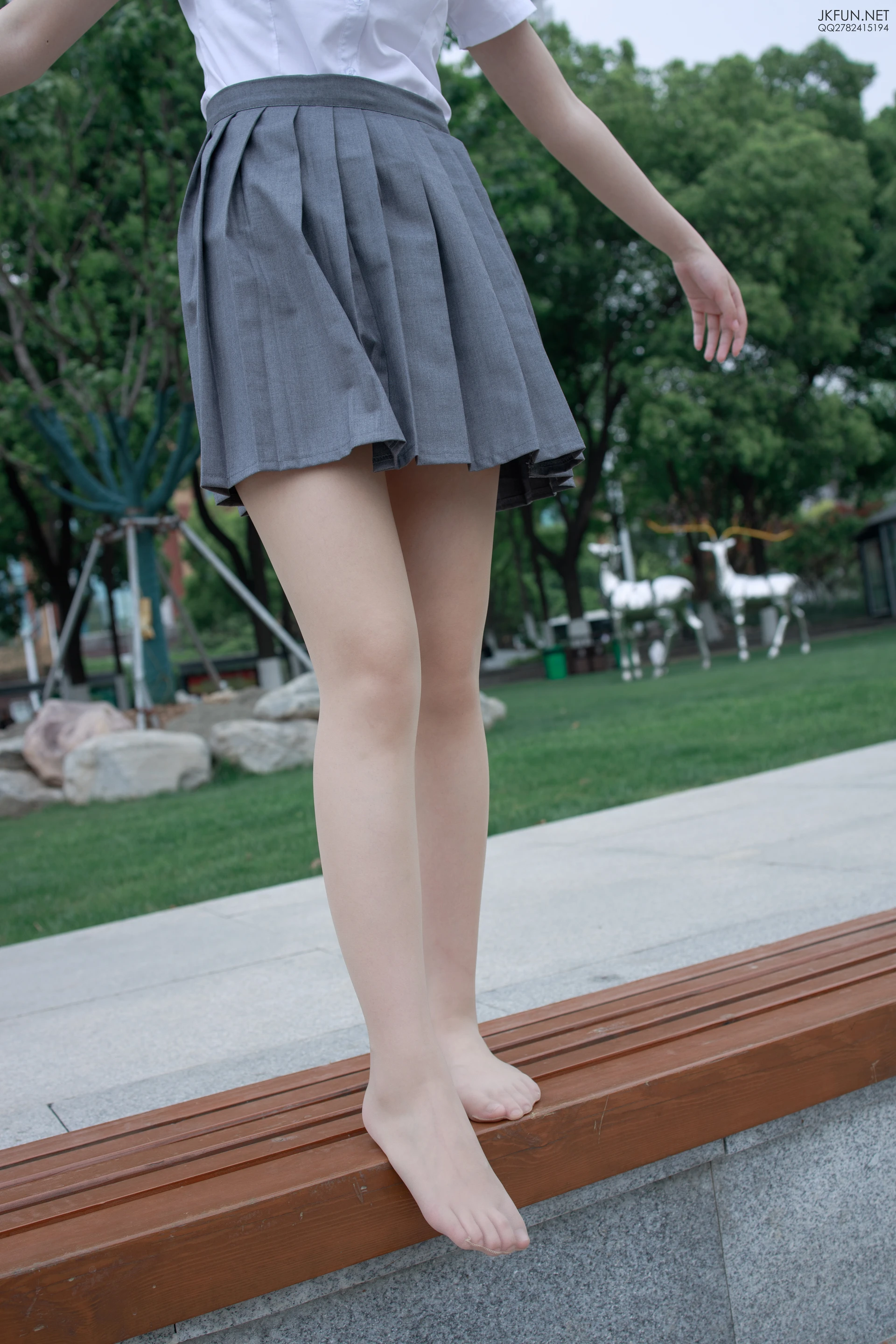 JKFUN-005 [116P1V-2.59G]JKFUN, 制服, 可爱, 学生装, 森萝财团, 白丝, 美腿