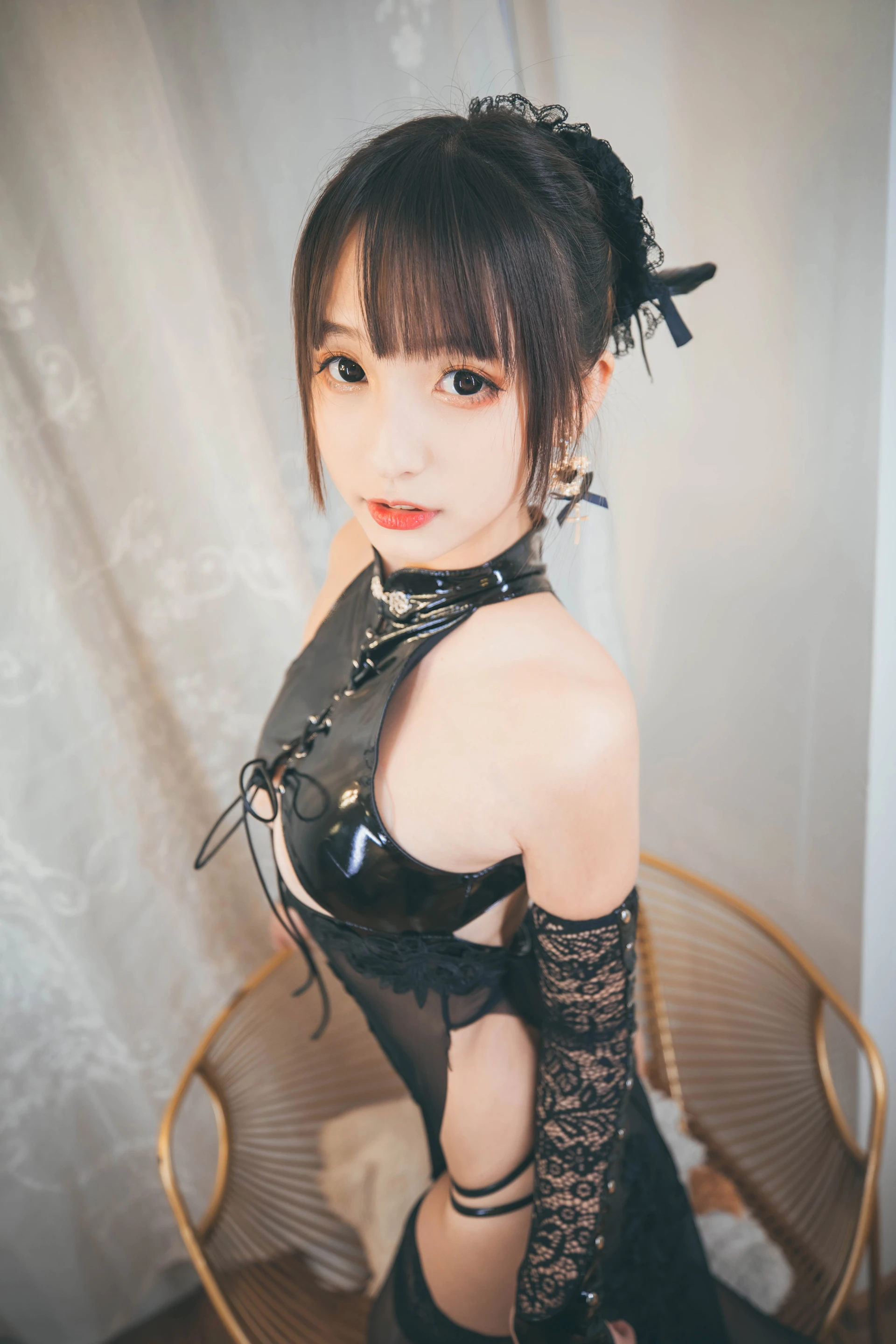 神楽坂真冬 第三季 序号12：《風と月》黑白旗袍 [150P2V-584MB]内衣, 旗袍, 白丝, 神楽坂真冬, 美腿, 美足, 高跟鞋, 黑丝