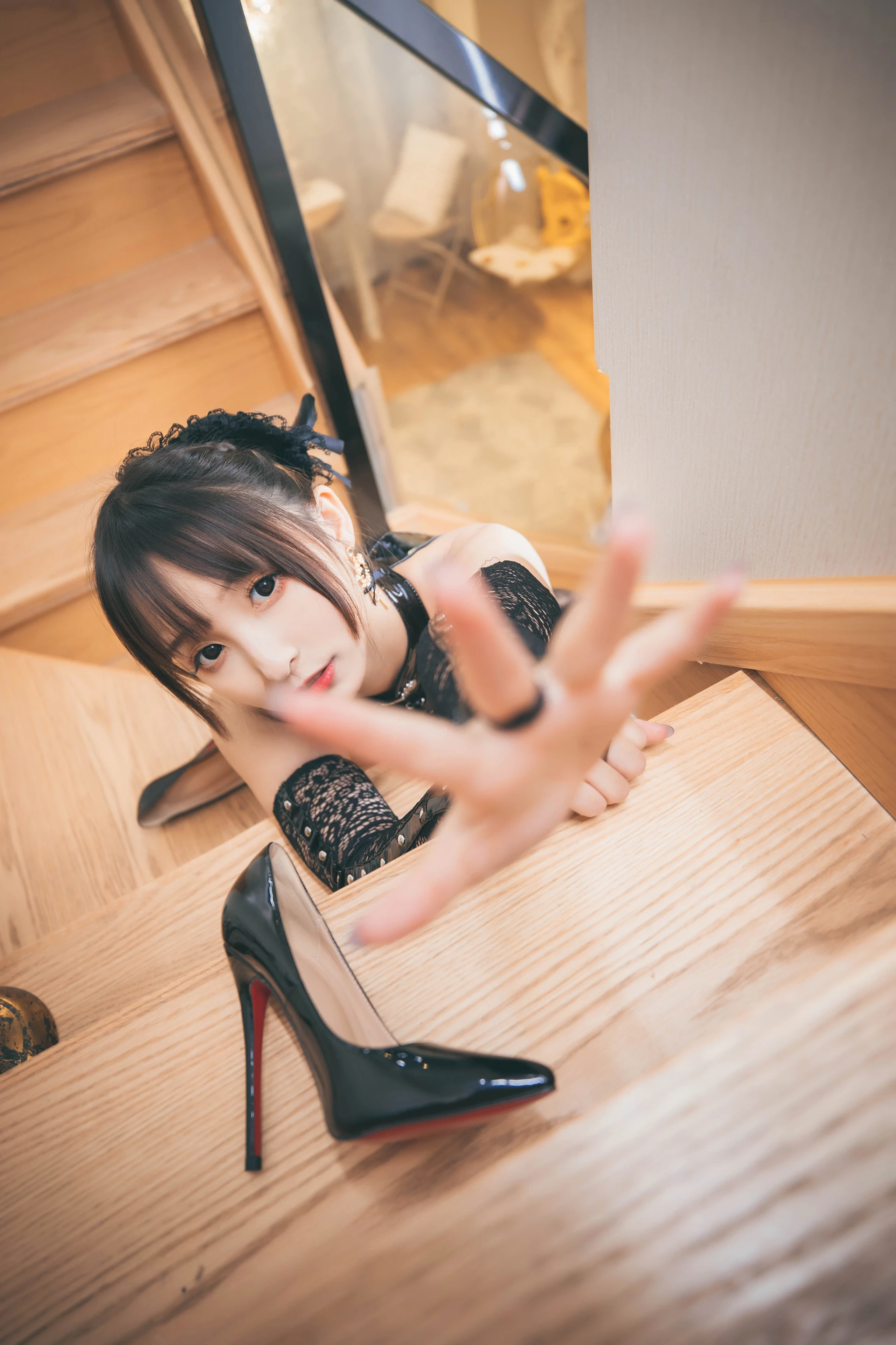 神楽坂真冬 第三季 序号12：《風と月》黑白旗袍 [150P2V-584MB]内衣, 旗袍, 白丝, 神楽坂真冬, 美腿, 美足, 高跟鞋, 黑丝