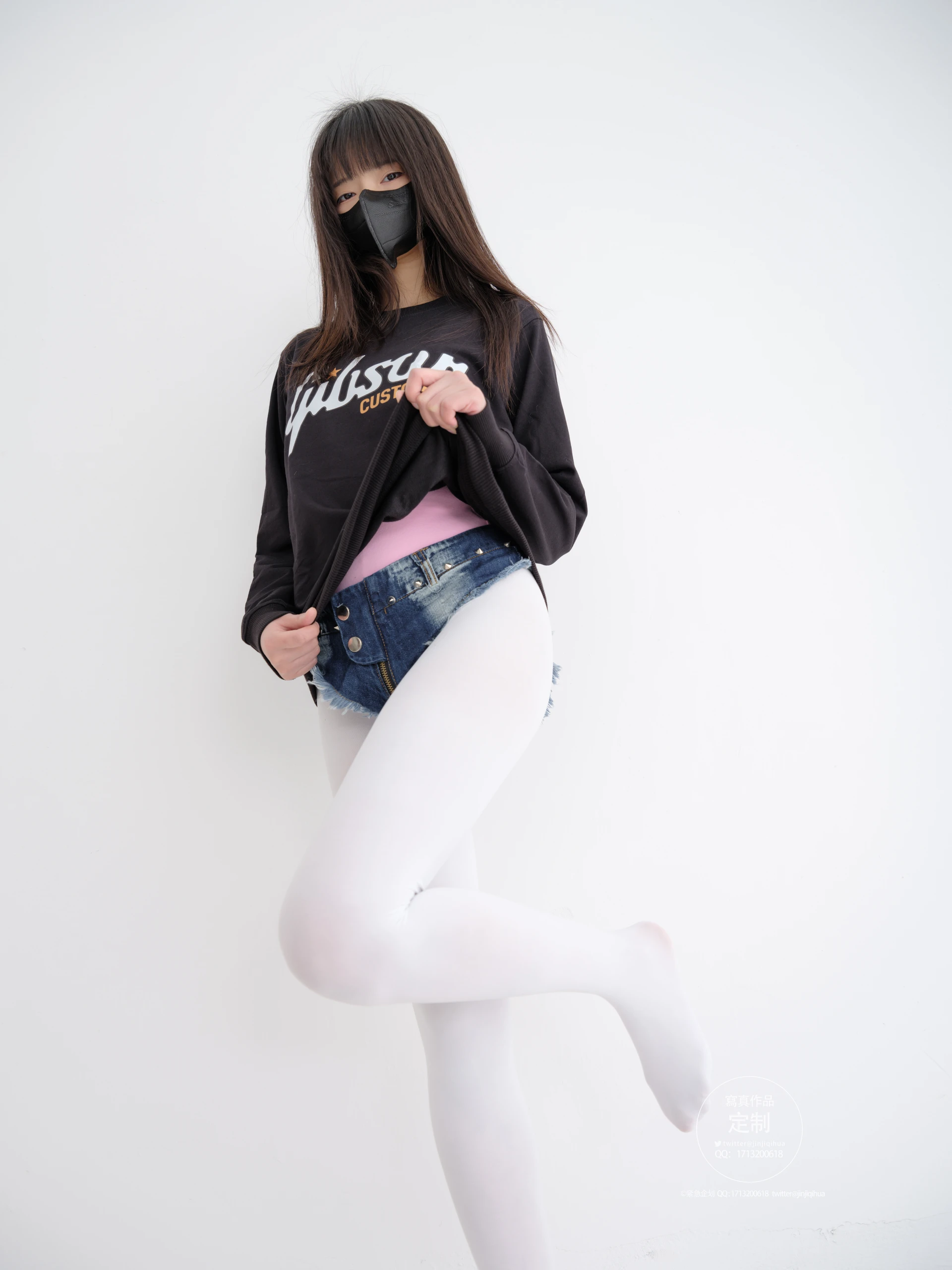 紧急企划 EX.001 [79P1V-2.79GB] 见希w 白丝牛仔裤牛仔裤, 白丝, 紧急企划, 美腿, 美足, 见希w