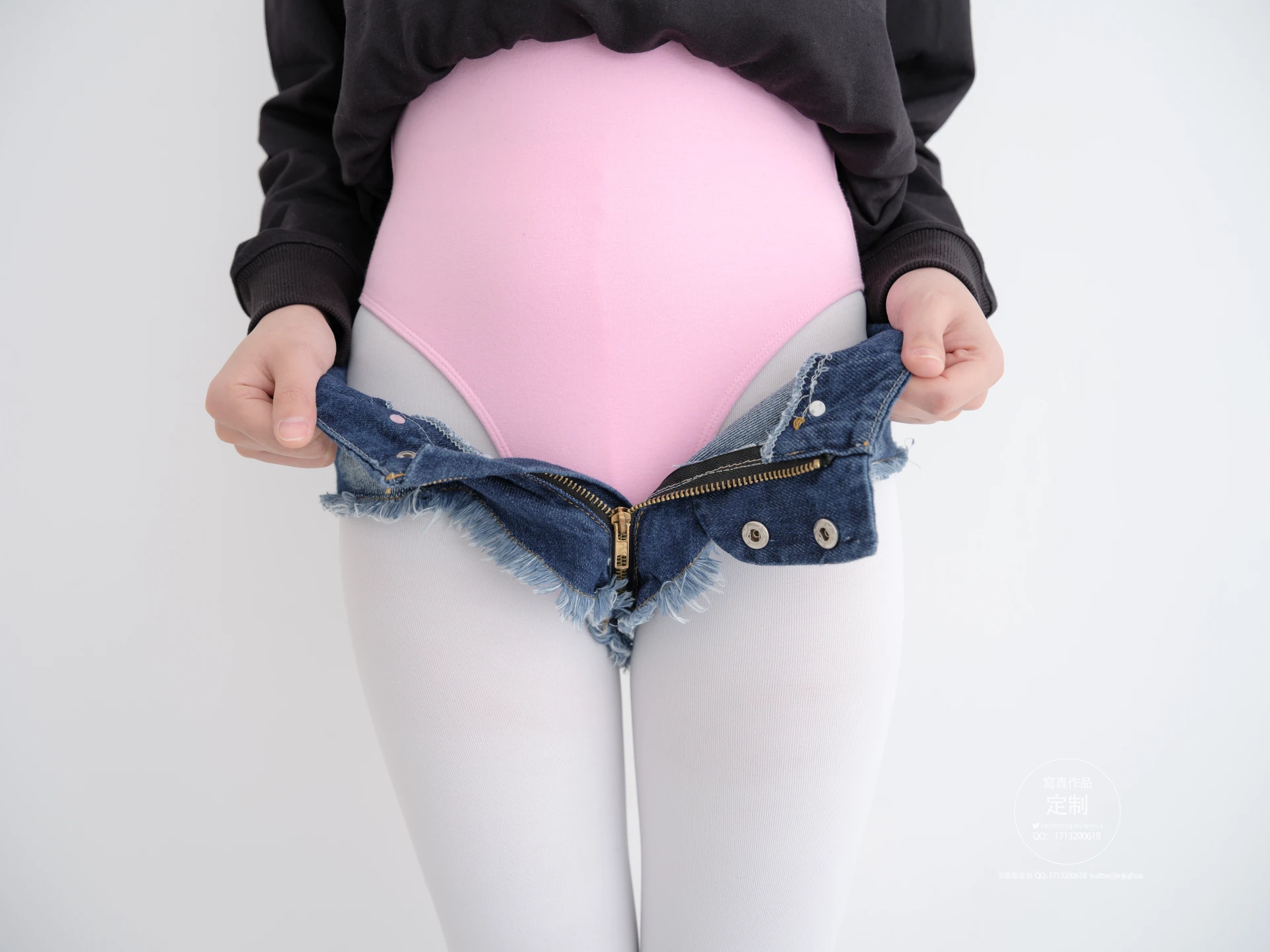 紧急企划 EX.001 [79P1V-2.79GB] 见希w 白丝牛仔裤牛仔裤, 白丝, 紧急企划, 美腿, 美足, 见希w