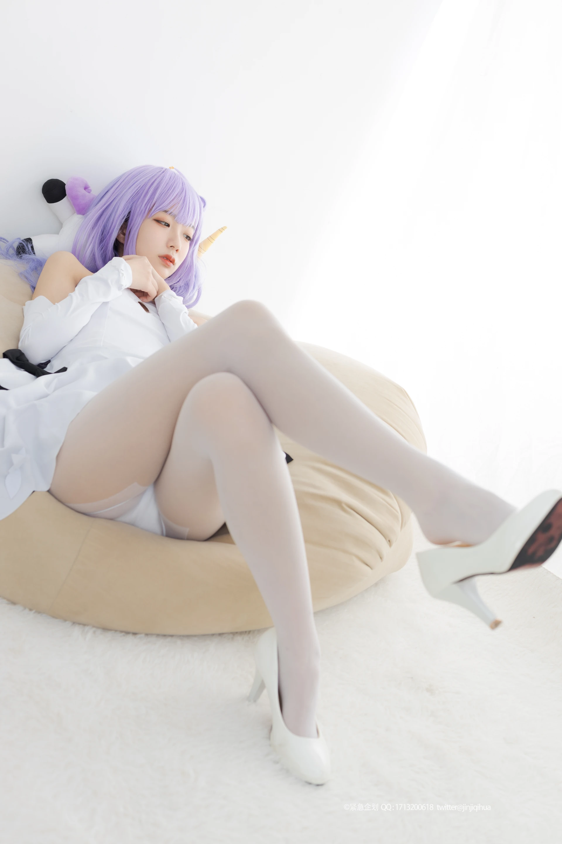 紧急企划 VOL.009 [88P1V-1.38G] 一只喵喵梓COS, 一只喵喵梓, 独角兽, 白丝, 紧急企划, 美腿, 美足