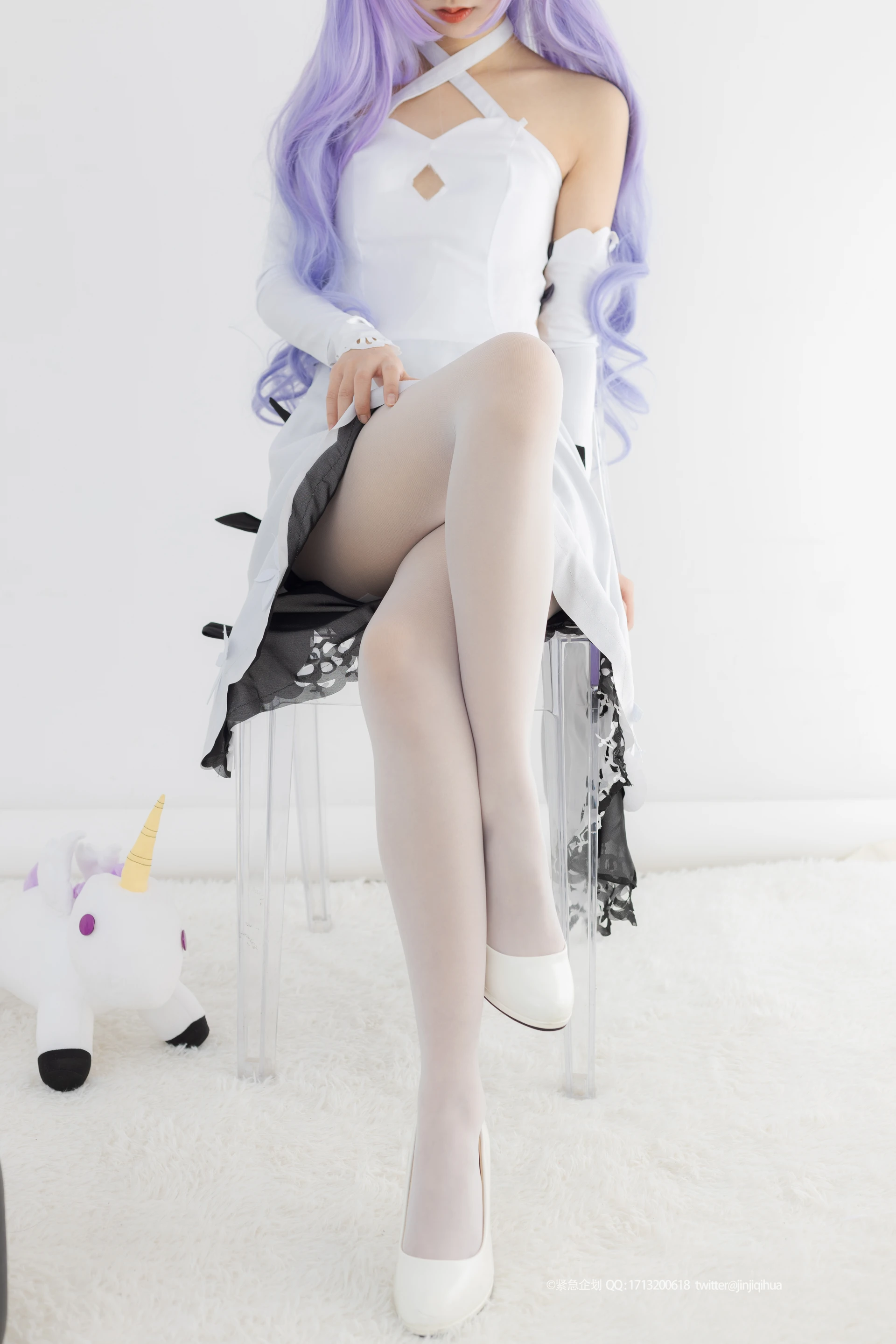 紧急企划 VOL.009 [88P1V-1.38G] 一只喵喵梓COS, 一只喵喵梓, 独角兽, 白丝, 紧急企划, 美腿, 美足