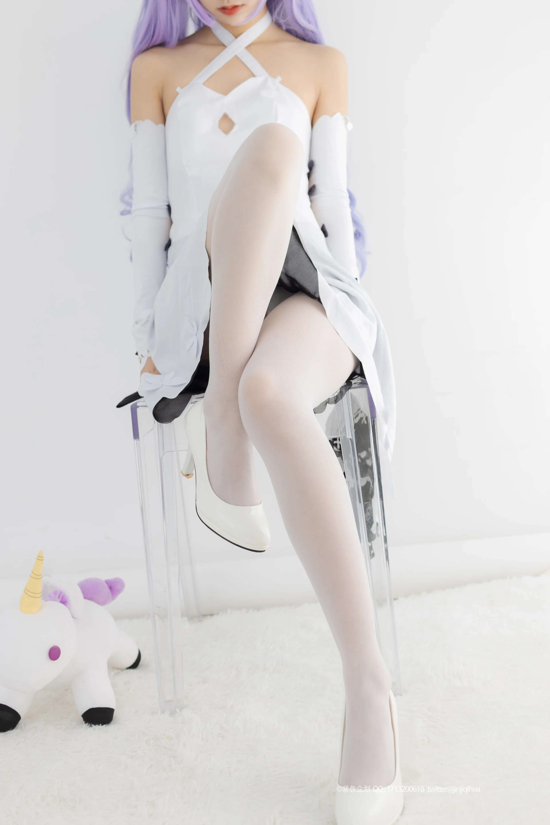 紧急企划 VOL.009 [88P1V-1.38G] 一只喵喵梓COS, 一只喵喵梓, 独角兽, 白丝, 紧急企划, 美腿, 美足