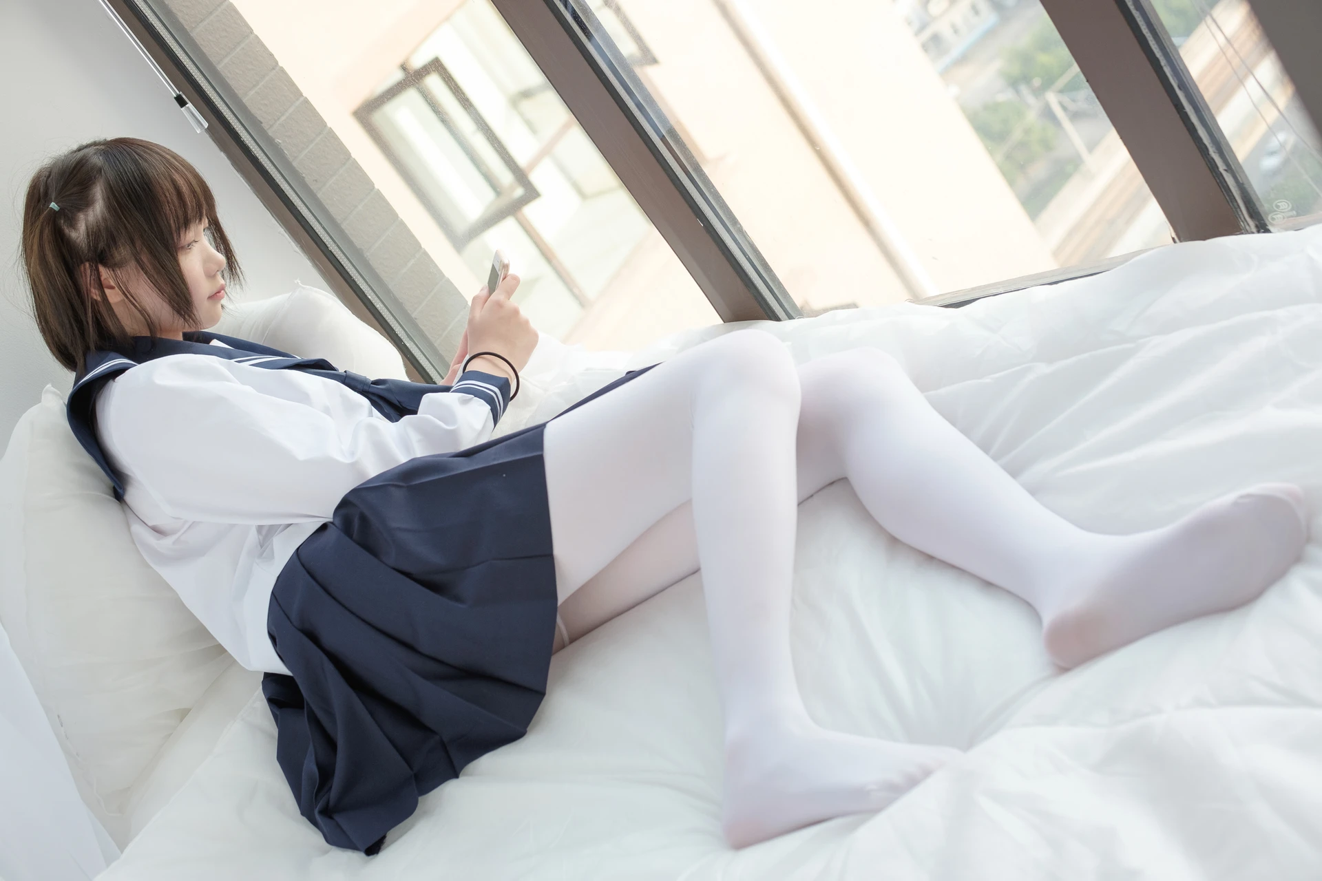 森萝财团 SSR-002 [75P-442M]Aika, 校服, 森萝财团, 白丝