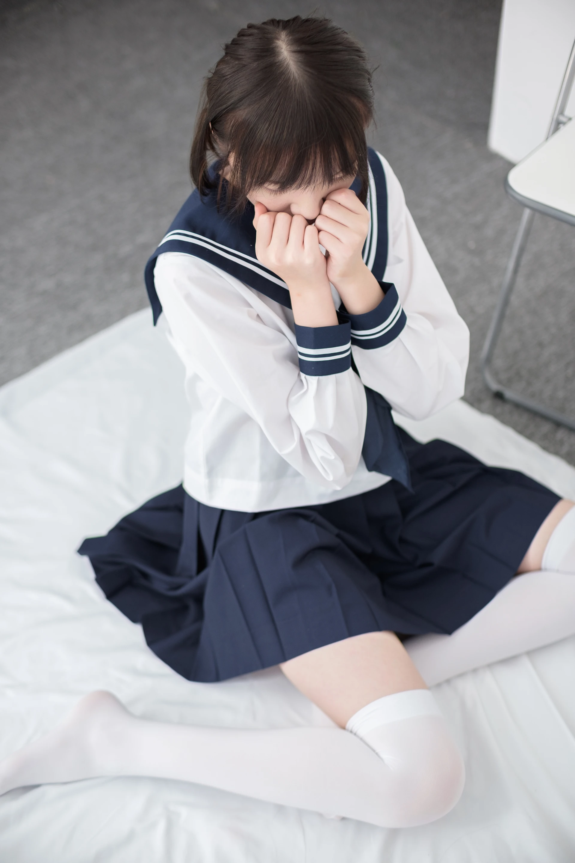 森萝财团 SSR-002 [75P-442M]Aika, 校服, 森萝财团, 白丝