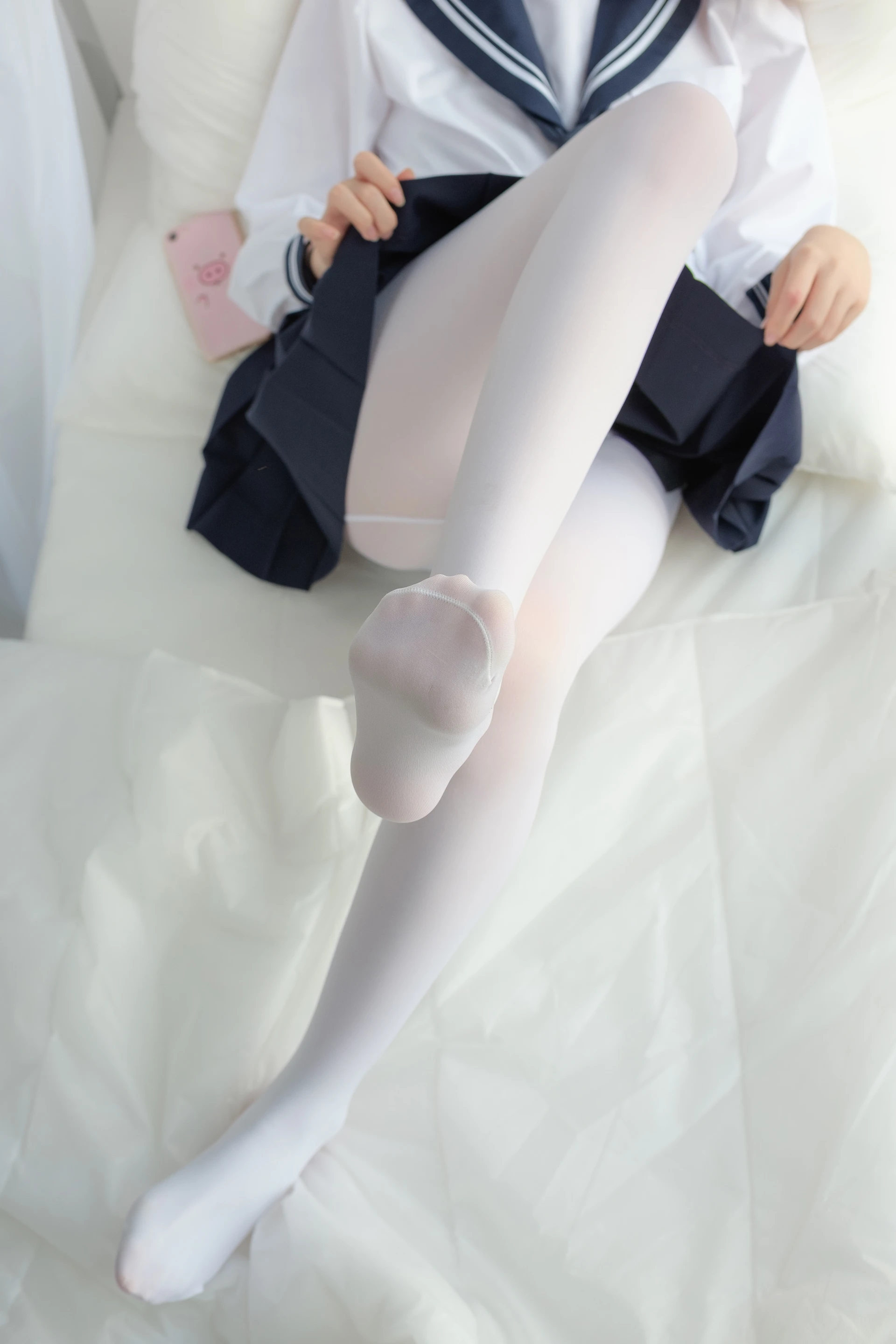 森萝财团 SSR-002 [75P-442M]Aika, 校服, 森萝财团, 白丝