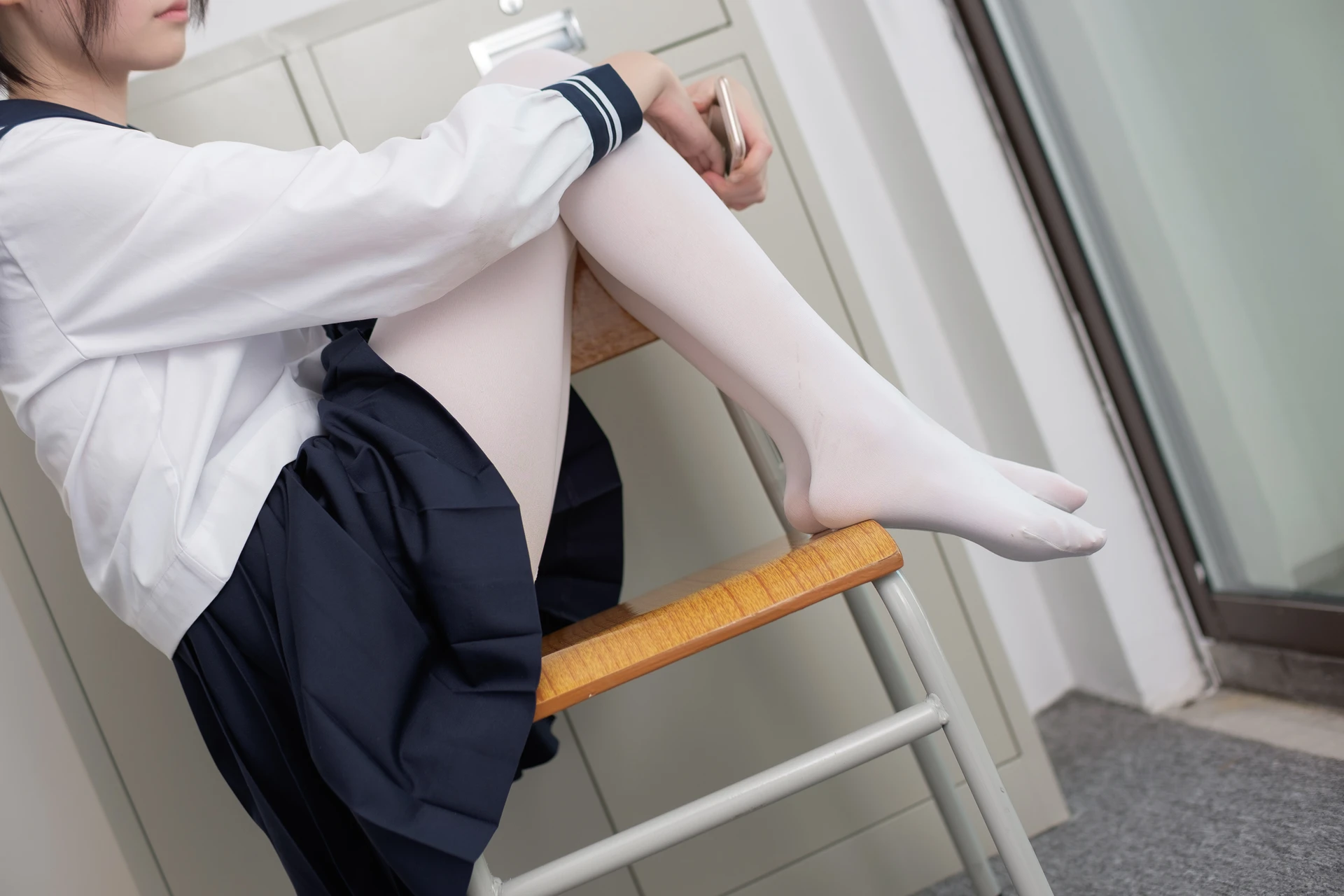 森萝财团 SSR-002 [75P-442M]Aika, 校服, 森萝财团, 白丝