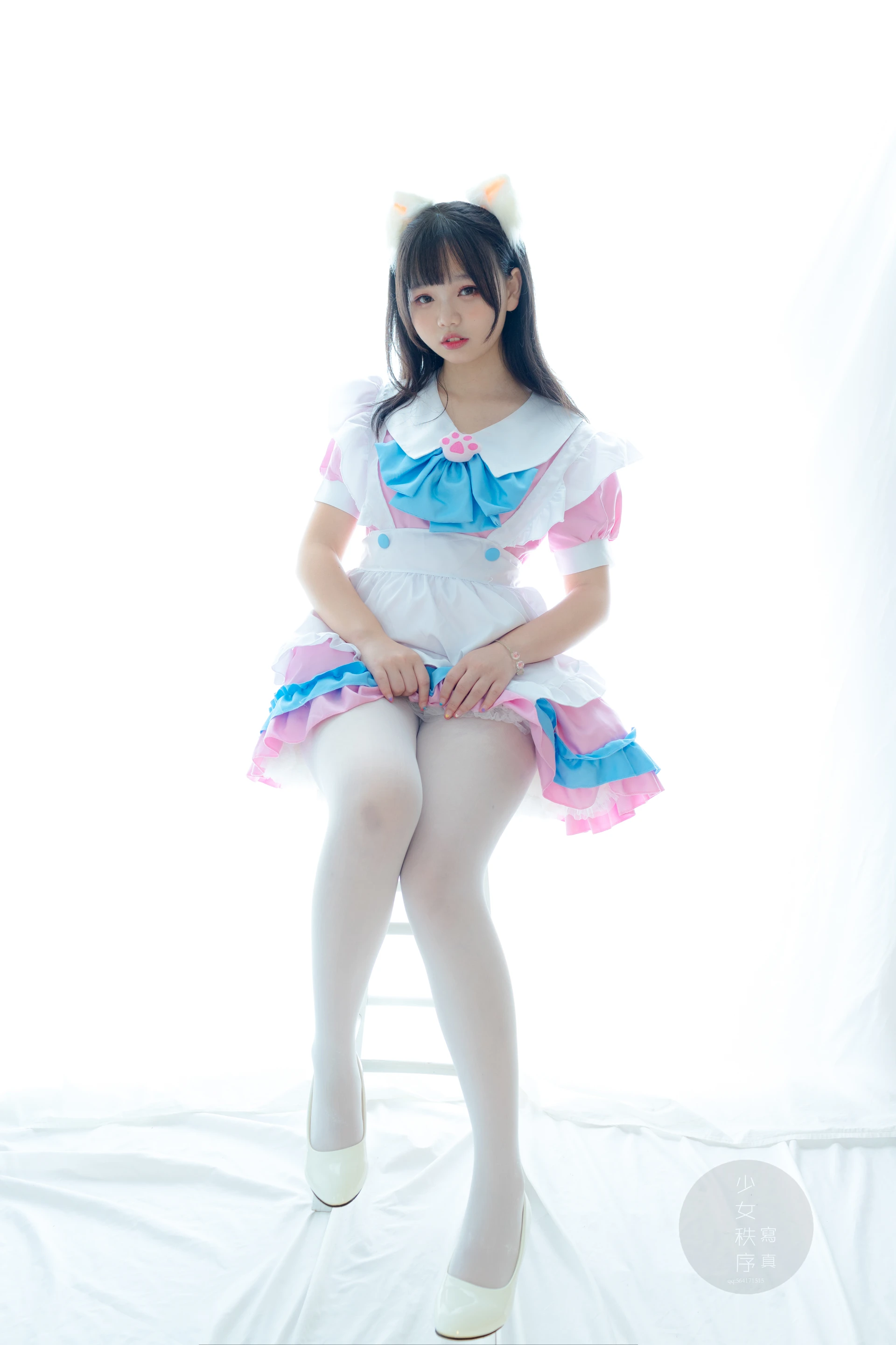 少女秩序 GR02L 乐栀 白丝双马尾猫耳女仆 [42P-248MB]乐栀, 双马尾, 女仆, 少女秩序, 猫耳, 白丝, 美腿, 美足