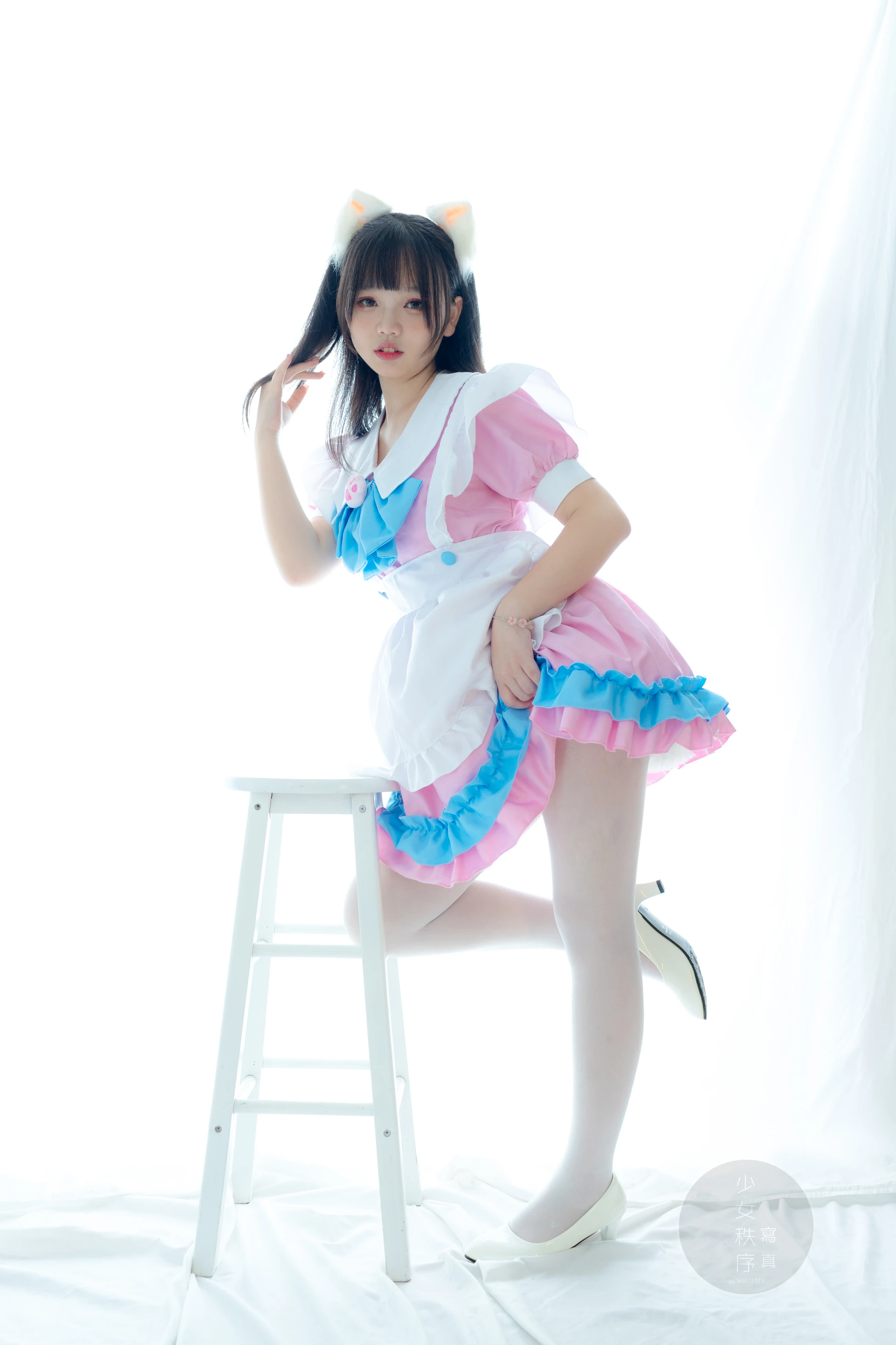 少女秩序 GR02L 乐栀 白丝双马尾猫耳女仆 [42P-248MB]乐栀, 双马尾, 女仆, 少女秩序, 猫耳, 白丝, 美腿, 美足