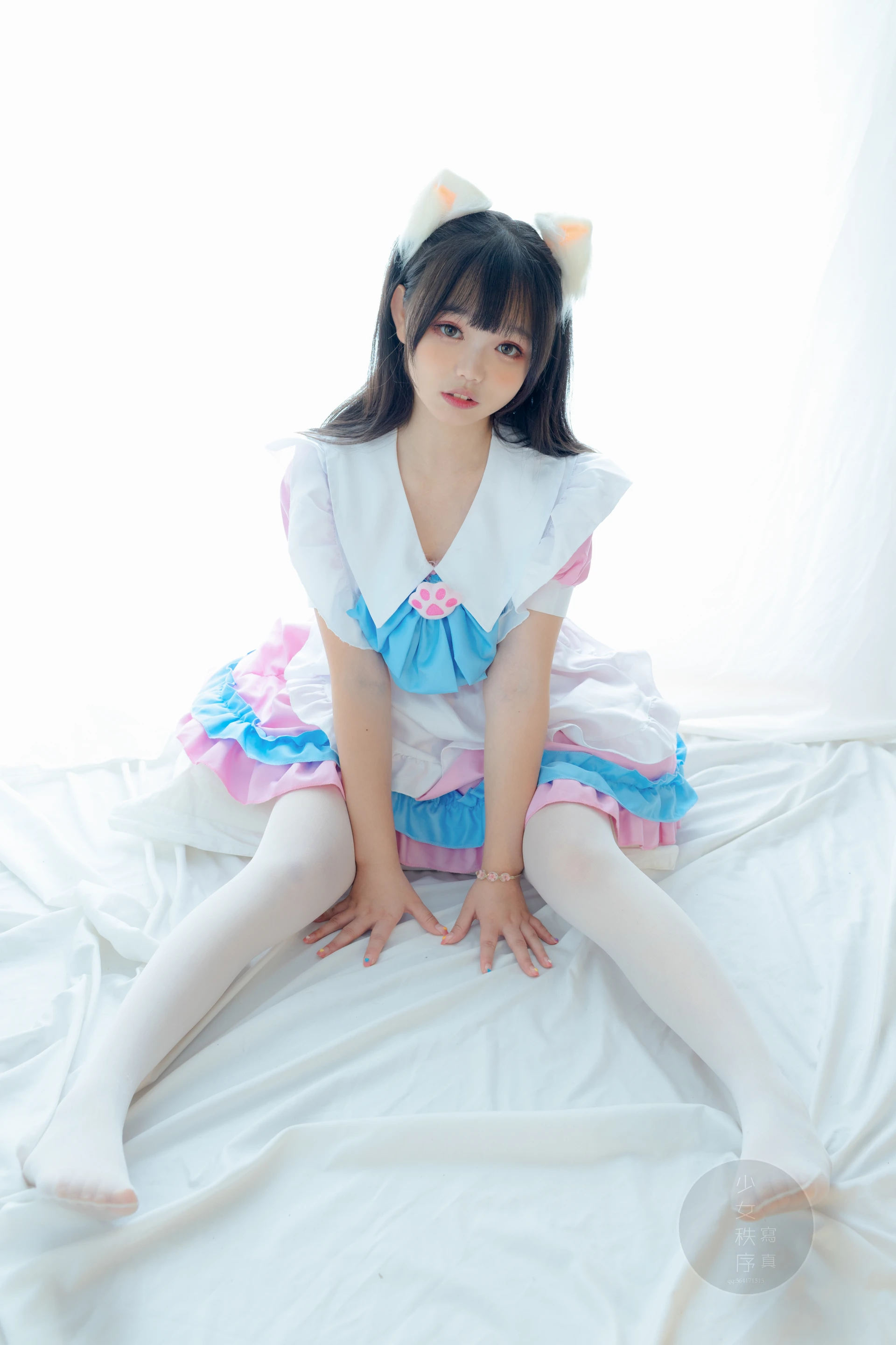 少女秩序 GR02L 乐栀 白丝双马尾猫耳女仆 [42P-248MB]乐栀, 双马尾, 女仆, 少女秩序, 猫耳, 白丝, 美腿, 美足