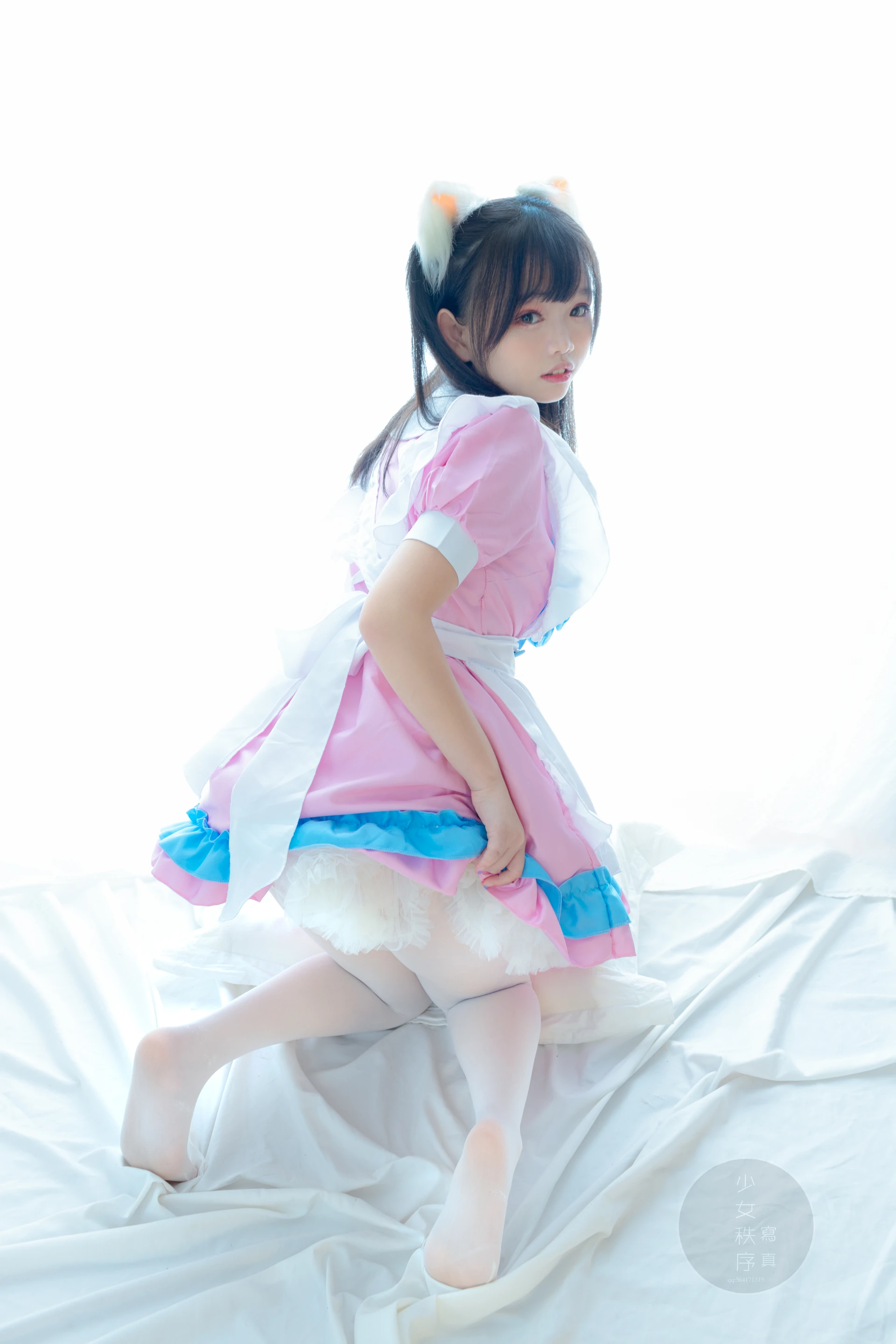 少女秩序 GR02L 乐栀 白丝双马尾猫耳女仆 [42P-248MB]乐栀, 双马尾, 女仆, 少女秩序, 猫耳, 白丝, 美腿, 美足