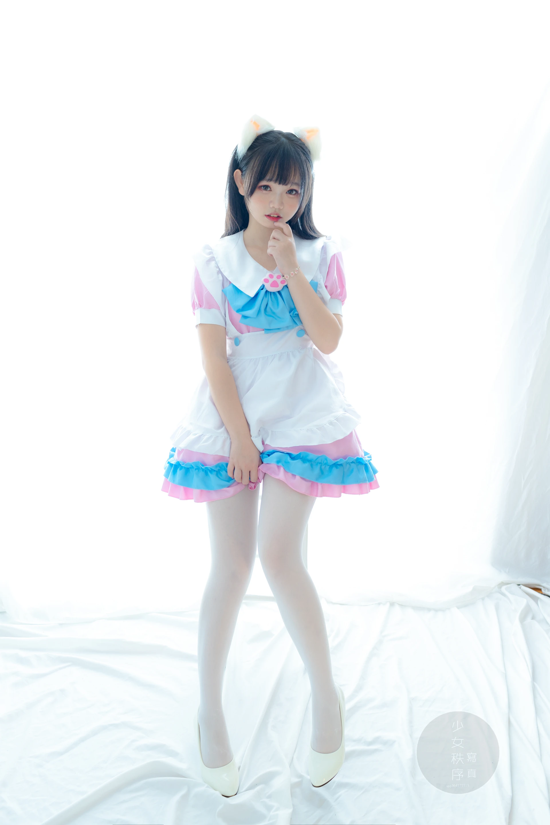 少女秩序 GR02L 乐栀 白丝双马尾猫耳女仆 [42P-248MB]乐栀, 双马尾, 女仆, 少女秩序, 猫耳, 白丝, 美腿, 美足