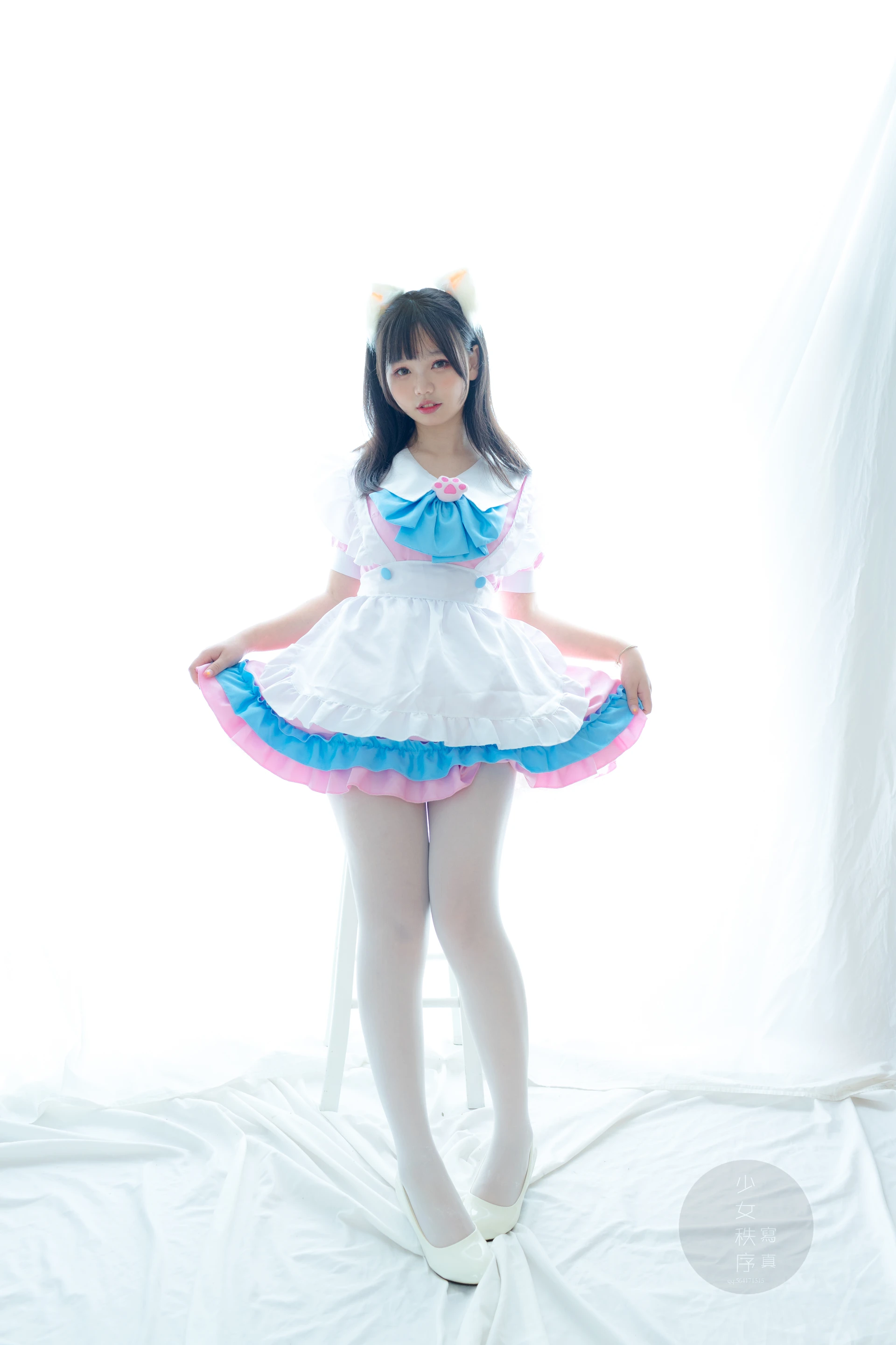 少女秩序 GR02L 乐栀 白丝双马尾猫耳女仆 [42P-248MB]乐栀, 双马尾, 女仆, 少女秩序, 猫耳, 白丝, 美腿, 美足