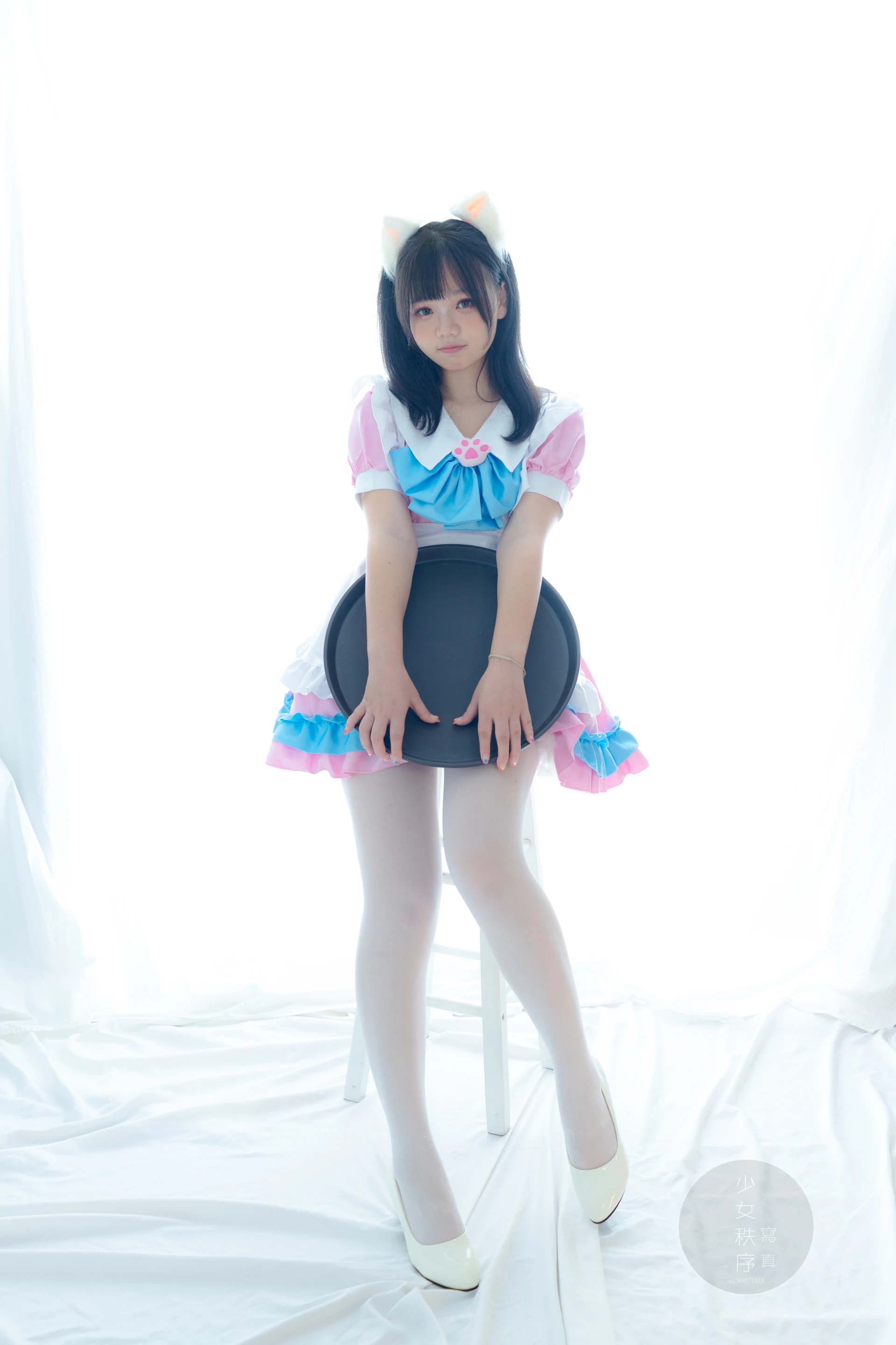 少女秩序 GR02L 乐栀 白丝双马尾猫耳女仆 [42P-248MB]乐栀, 双马尾, 女仆, 少女秩序, 猫耳, 白丝, 美腿, 美足