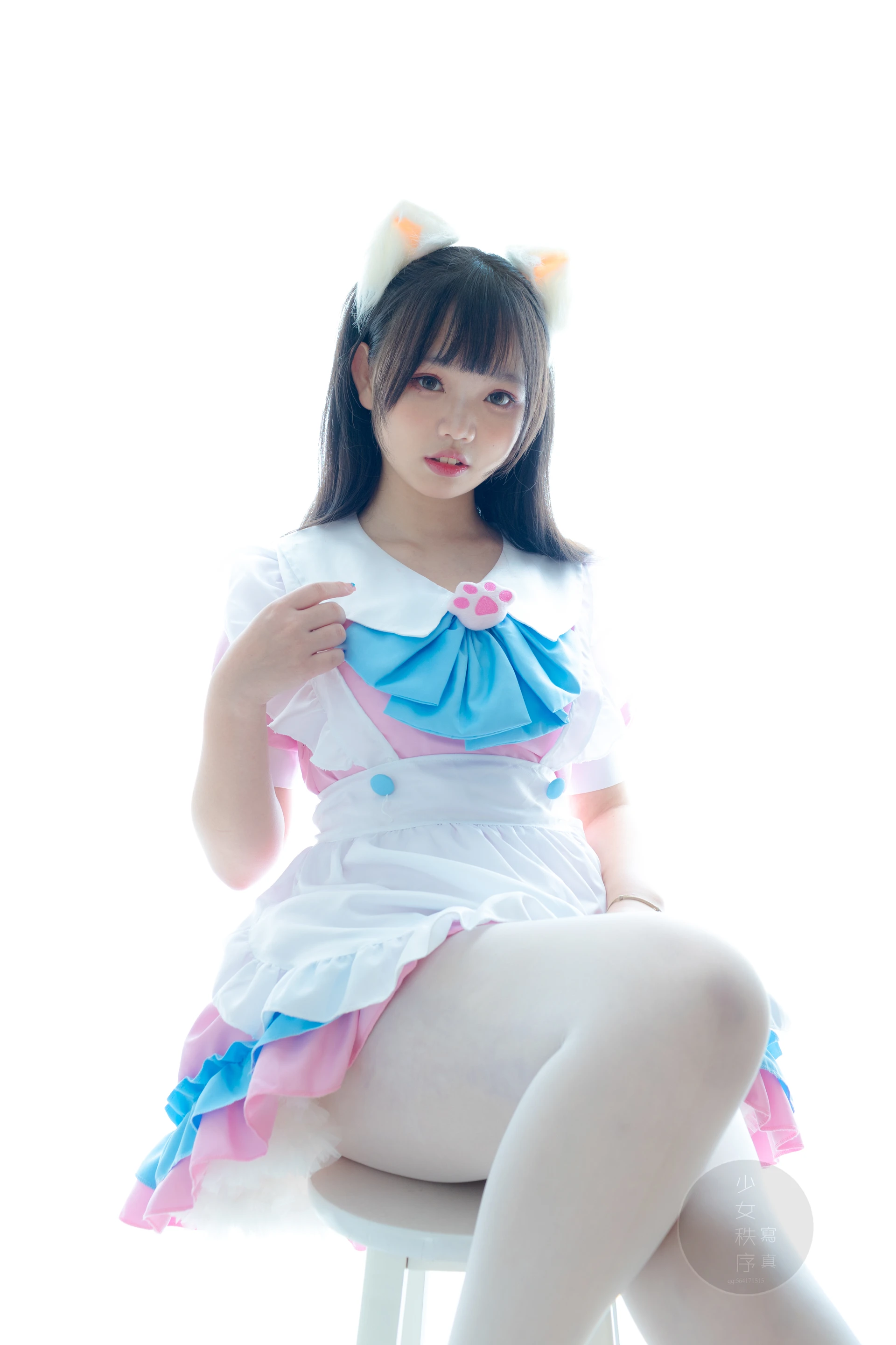 少女秩序 GR02L 乐栀 白丝双马尾猫耳女仆 [42P-248MB]乐栀, 双马尾, 女仆, 少女秩序, 猫耳, 白丝, 美腿, 美足