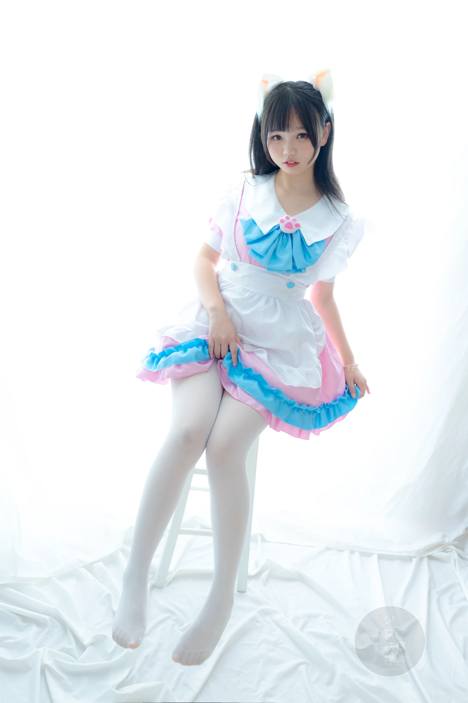 少女秩序 GR02L 乐栀 白丝双马尾猫耳女仆 [42P-248MB]乐栀, 双马尾, 女仆, 少女秩序, 猫耳, 白丝, 美腿, 美足