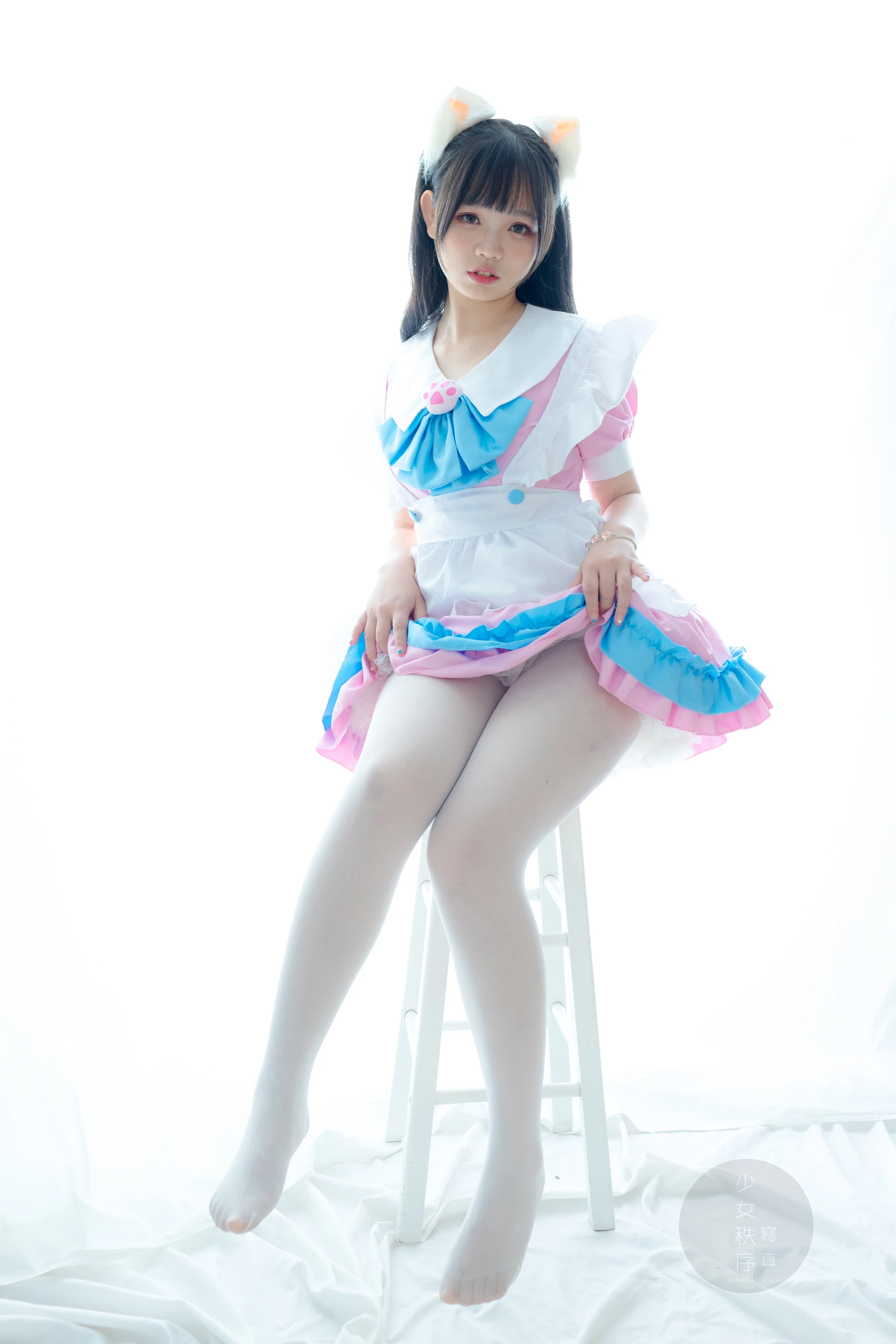 少女秩序 GR02L 乐栀 白丝双马尾猫耳女仆 [42P-248MB]乐栀, 双马尾, 女仆, 少女秩序, 猫耳, 白丝, 美腿, 美足