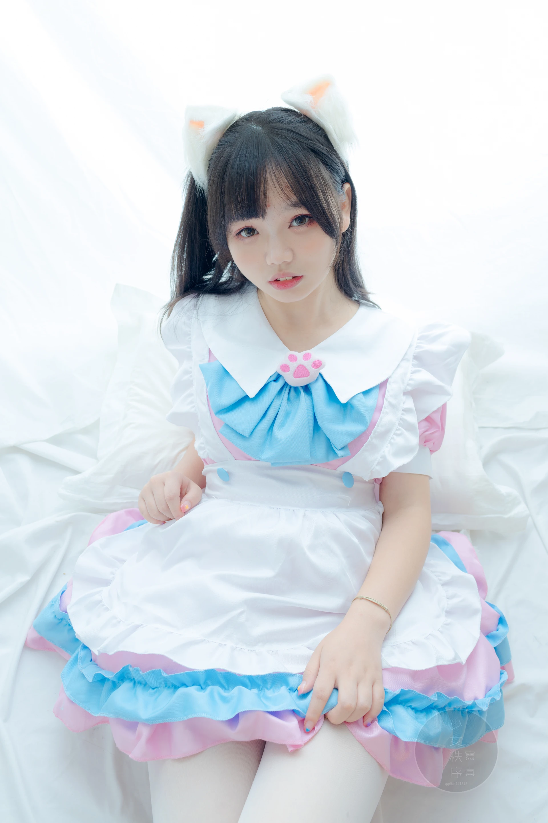 少女秩序 GR02L 乐栀 白丝双马尾猫耳女仆 [42P-248MB]乐栀, 双马尾, 女仆, 少女秩序, 猫耳, 白丝, 美腿, 美足