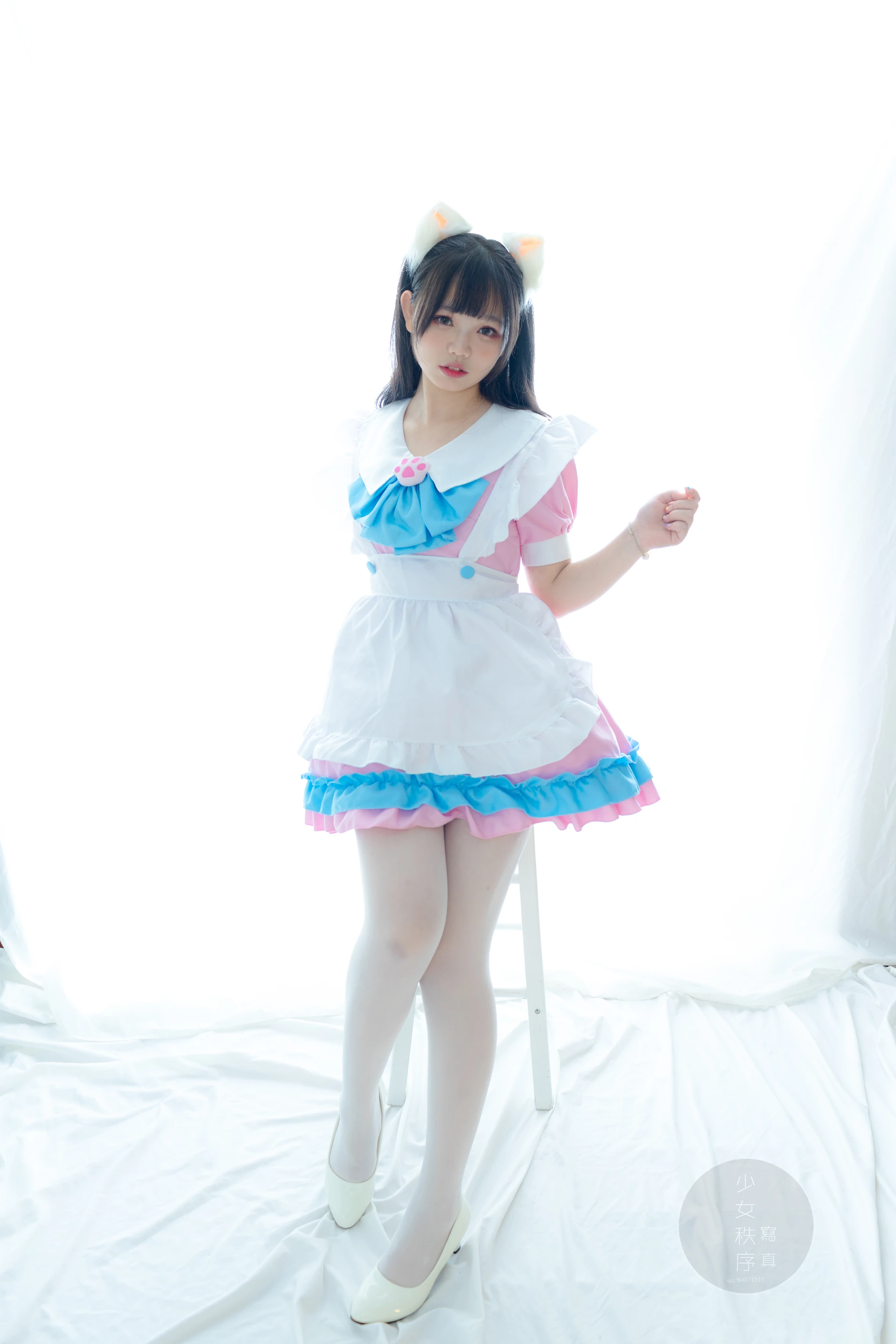少女秩序 GR02L 乐栀 白丝双马尾猫耳女仆 [42P-248MB]乐栀, 双马尾, 女仆, 少女秩序, 猫耳, 白丝, 美腿, 美足