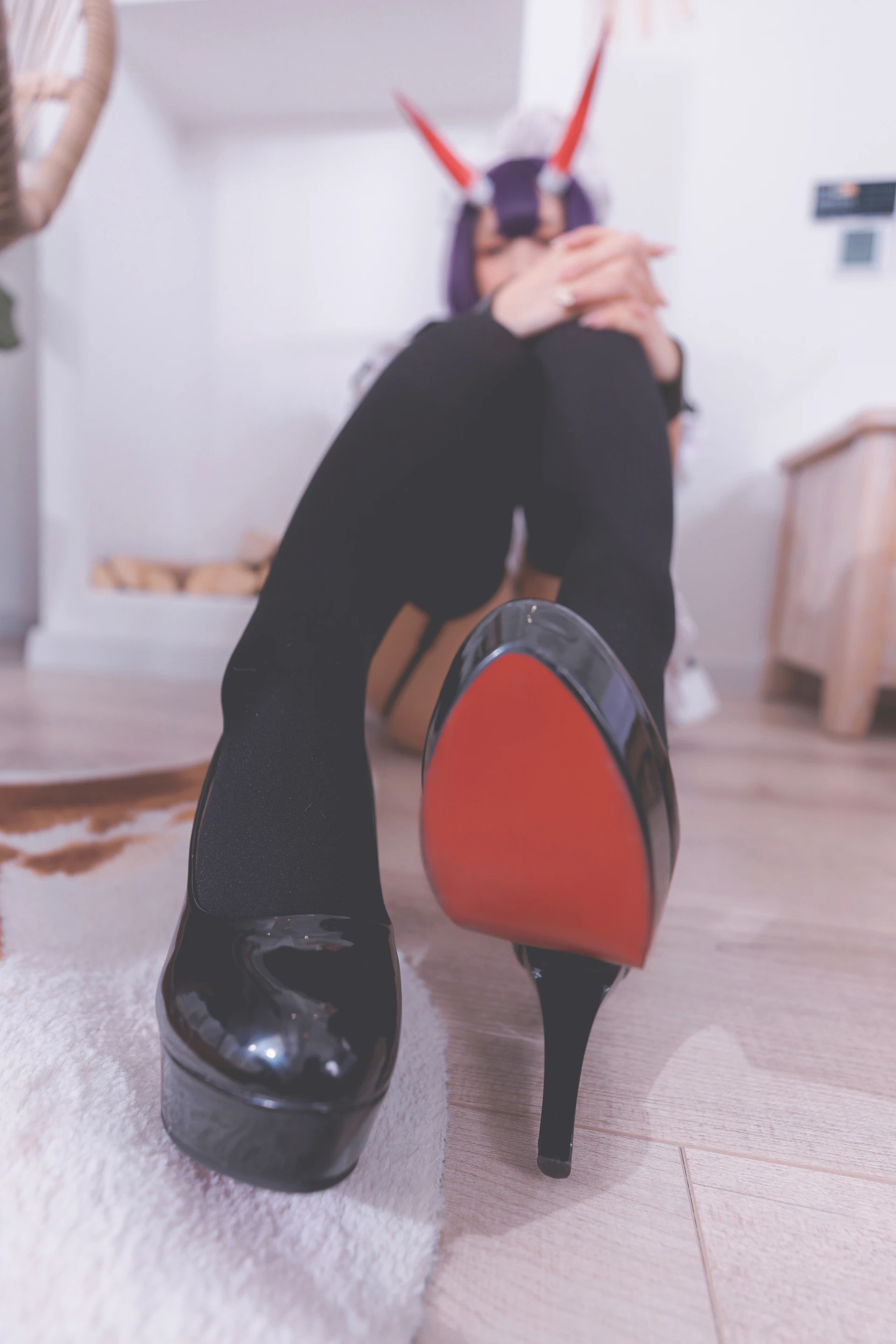 神楽坂真冬 第三季 序号5：《果実の酒気》酒吞cos [150P3V-752MB]内衣, 女仆, 神楽坂真冬, 美腿, 美足, 黑丝