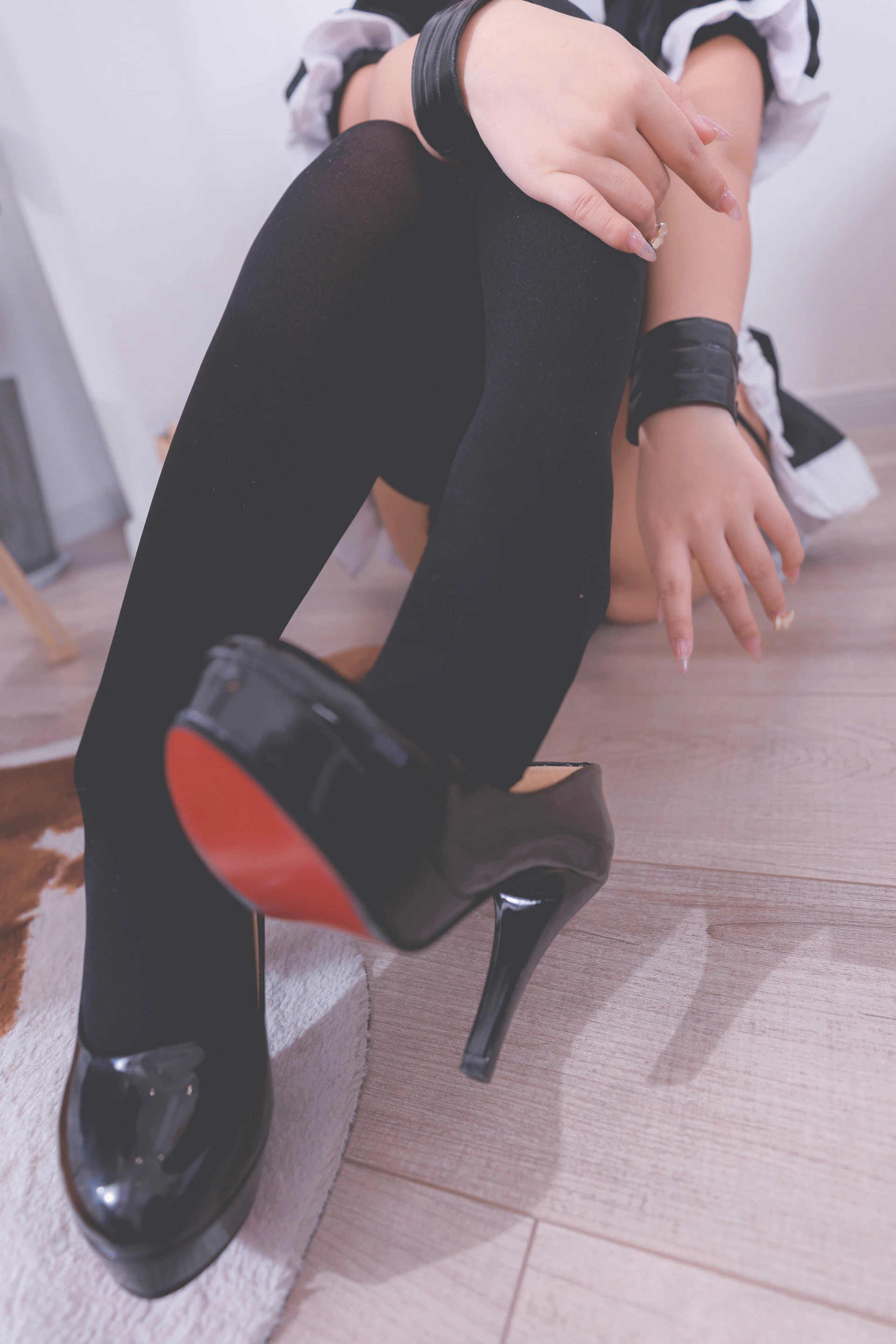 神楽坂真冬 第三季 序号5：《果実の酒気》酒吞cos [150P3V-752MB]内衣, 女仆, 神楽坂真冬, 美腿, 美足, 黑丝