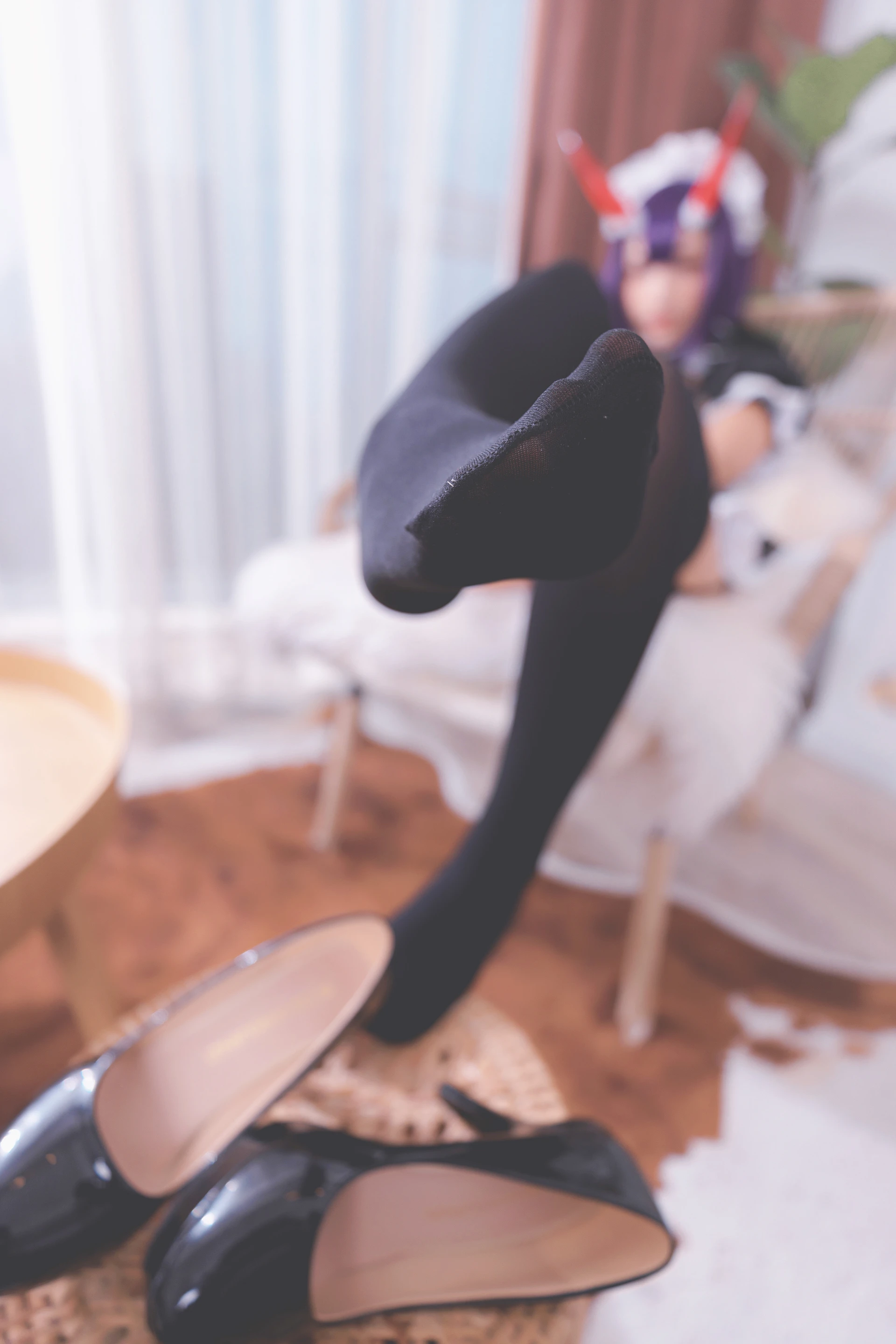 神楽坂真冬 第三季 序号5：《果実の酒気》酒吞cos [150P3V-752MB]内衣, 女仆, 神楽坂真冬, 美腿, 美足, 黑丝