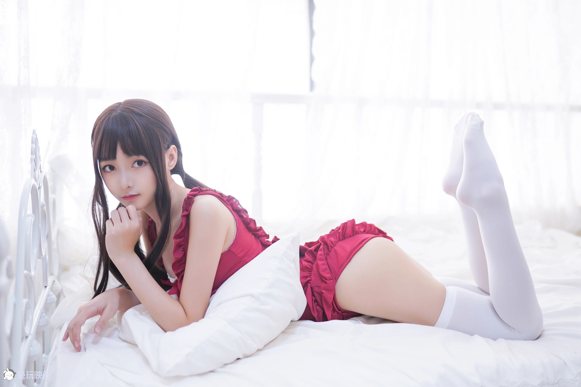 兔玩映画 夏日泳装 Vol.015 女仆白丝 [47P-402MB]