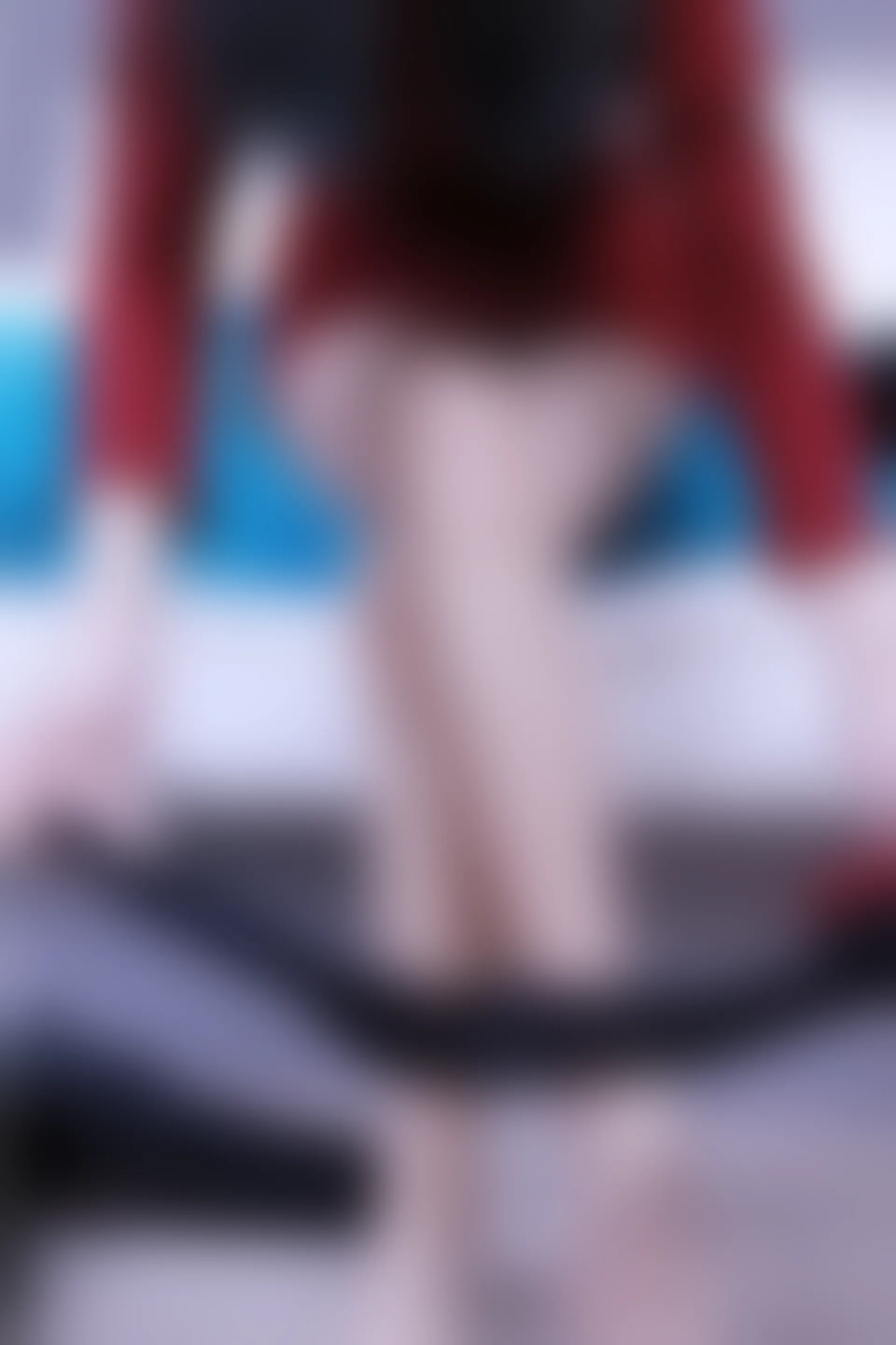 初夏女神 NO.017 依依~M码酒红连衣裙搭黑色长靴[140P-1V-6.76G]