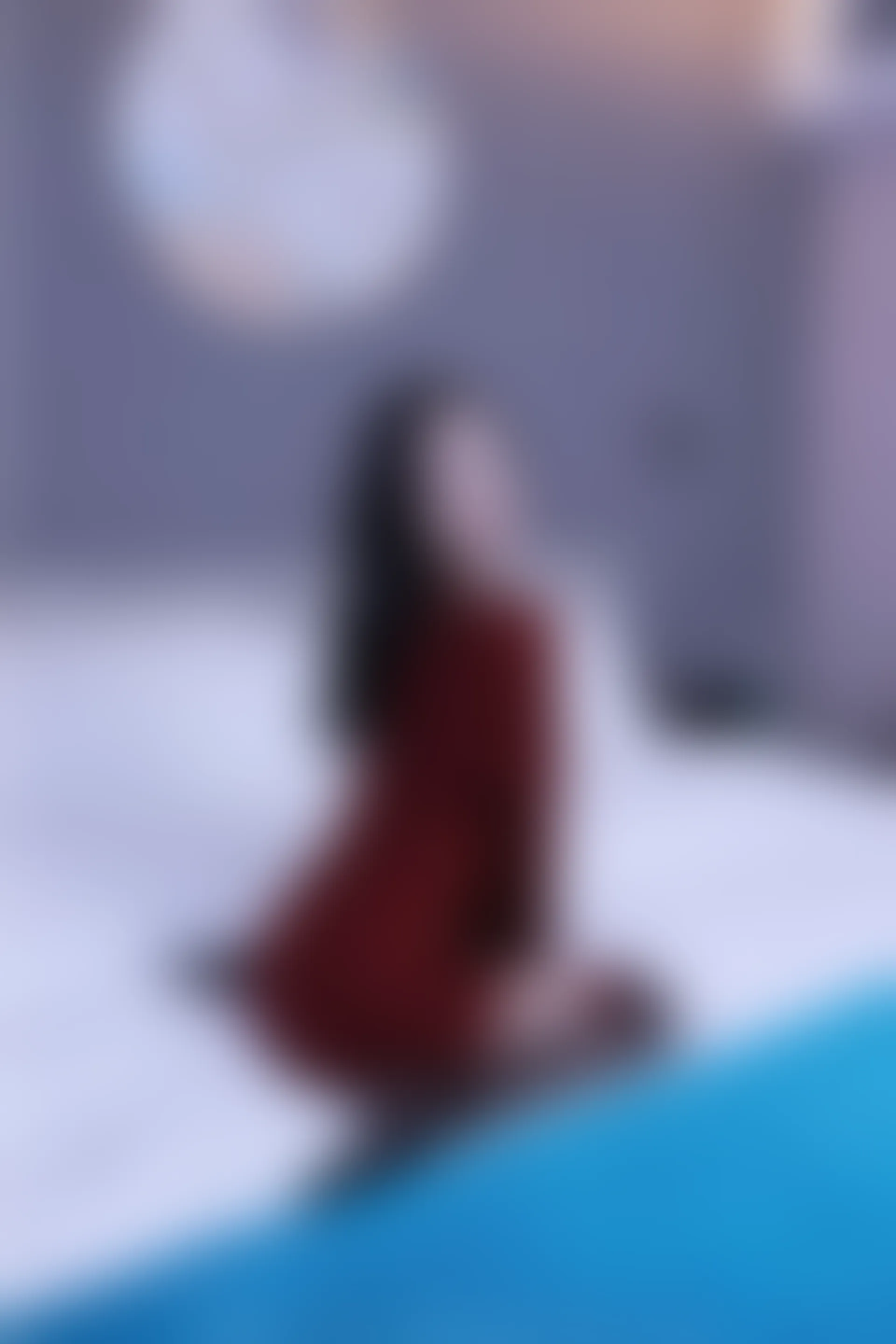 初夏女神 NO.017 依依~M码酒红连衣裙搭黑色长靴[140P-1V-6.76G]