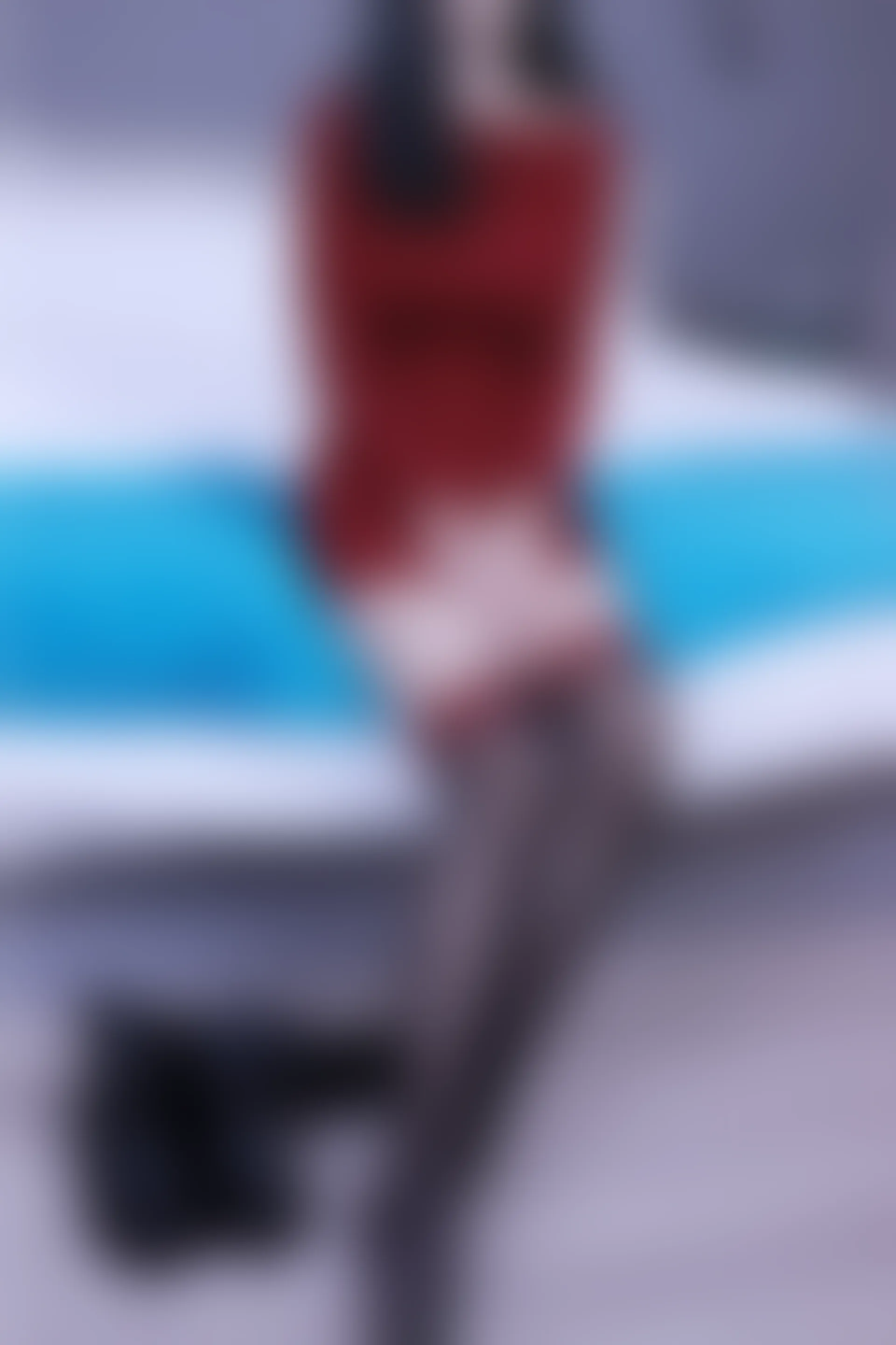 初夏女神 NO.017 依依~M码酒红连衣裙搭黑色长靴[140P-1V-6.76G]
