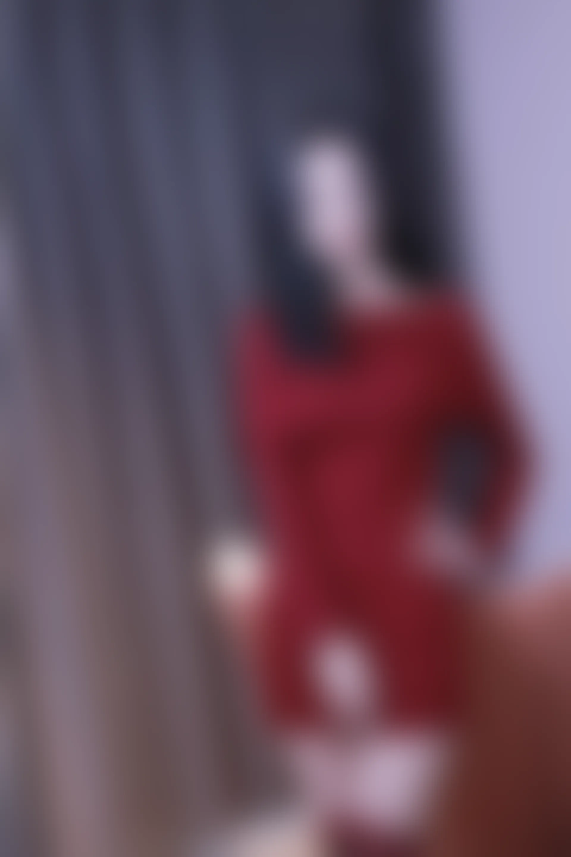 初夏女神 NO.017 依依~M码酒红连衣裙搭黑色长靴[140P-1V-6.76G]