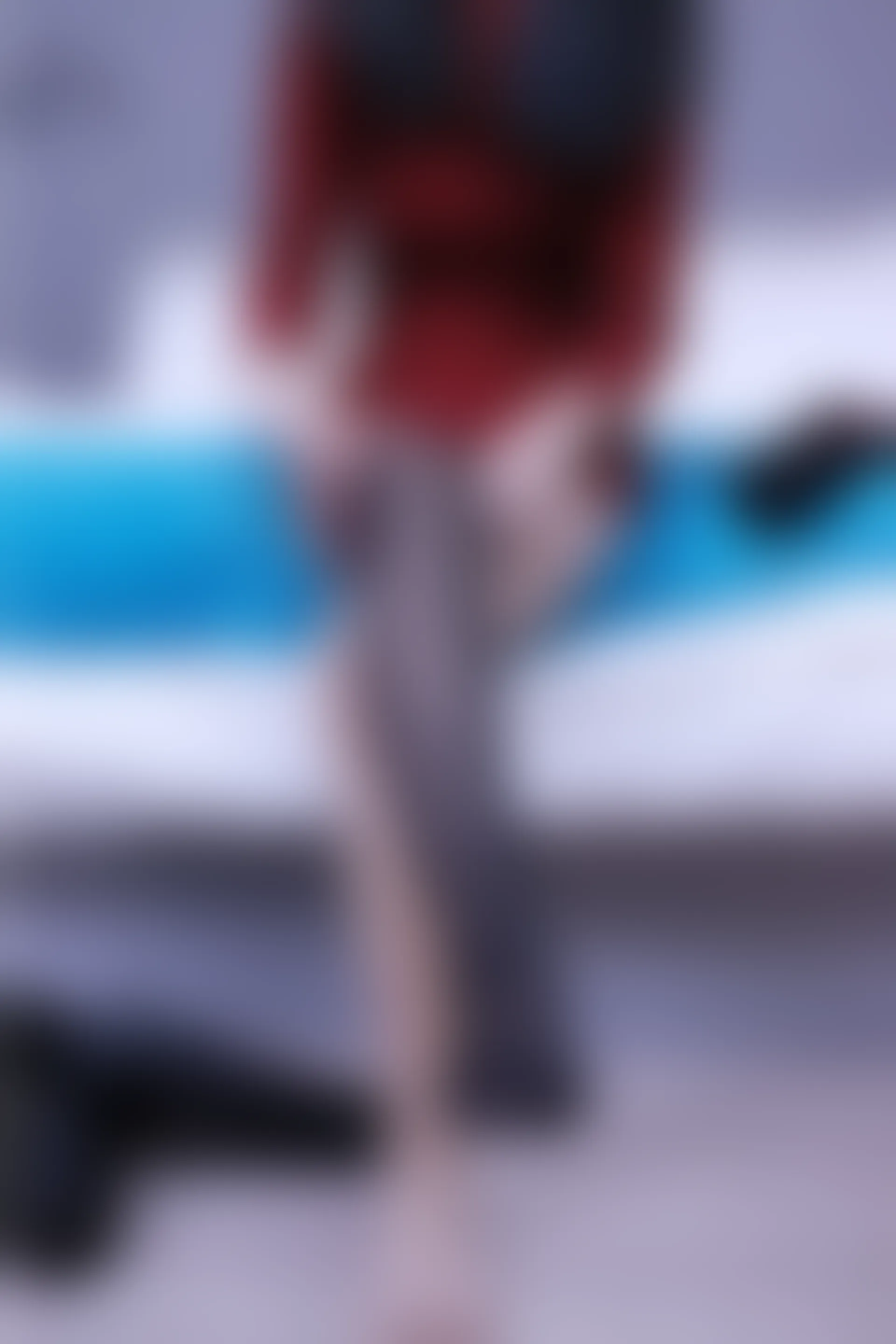 初夏女神 NO.017 依依~M码酒红连衣裙搭黑色长靴[140P-1V-6.76G]