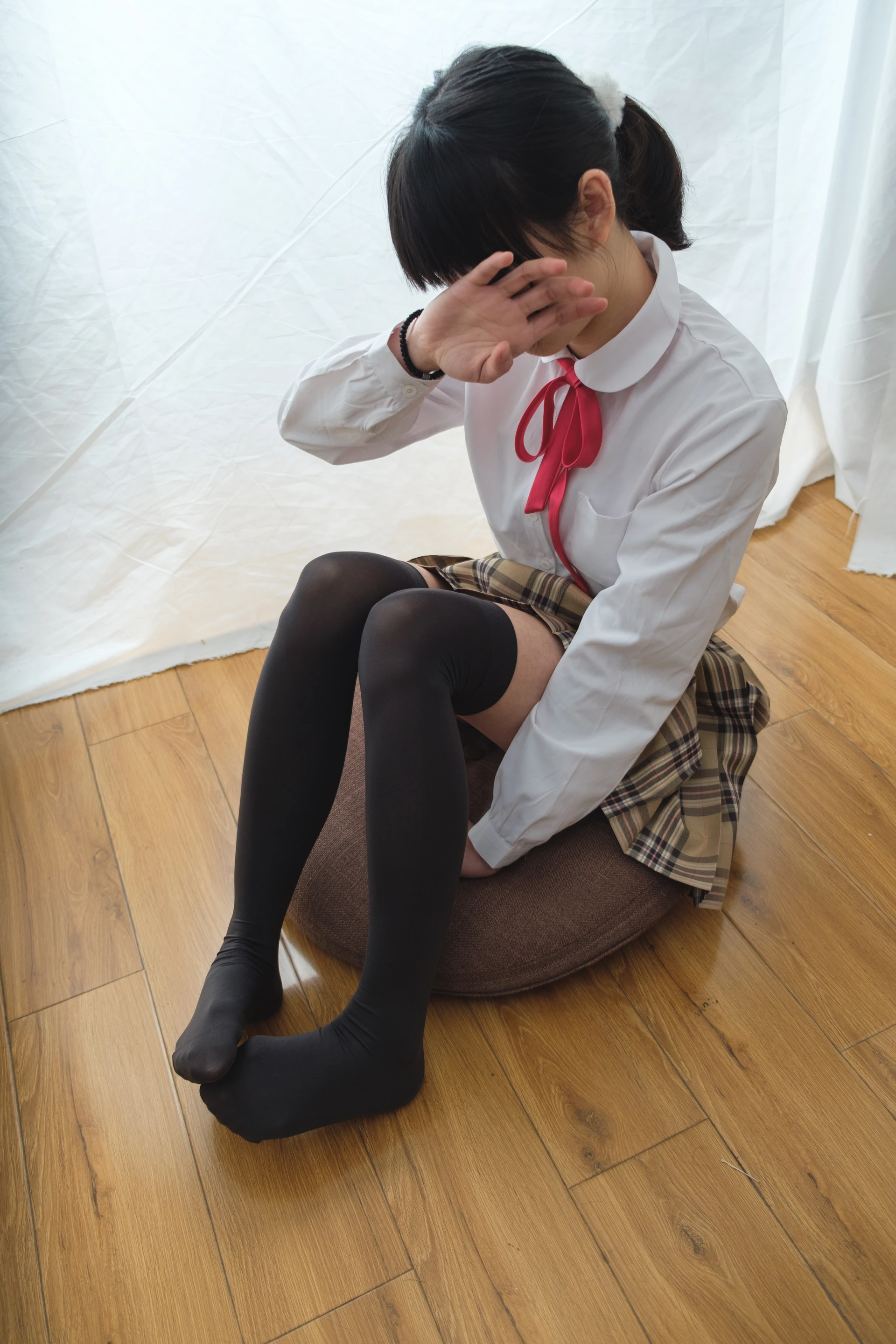喵写真 R15-005 [80P1V-969M]可爱, 喵写真, 学生装, 美腿, 黑丝