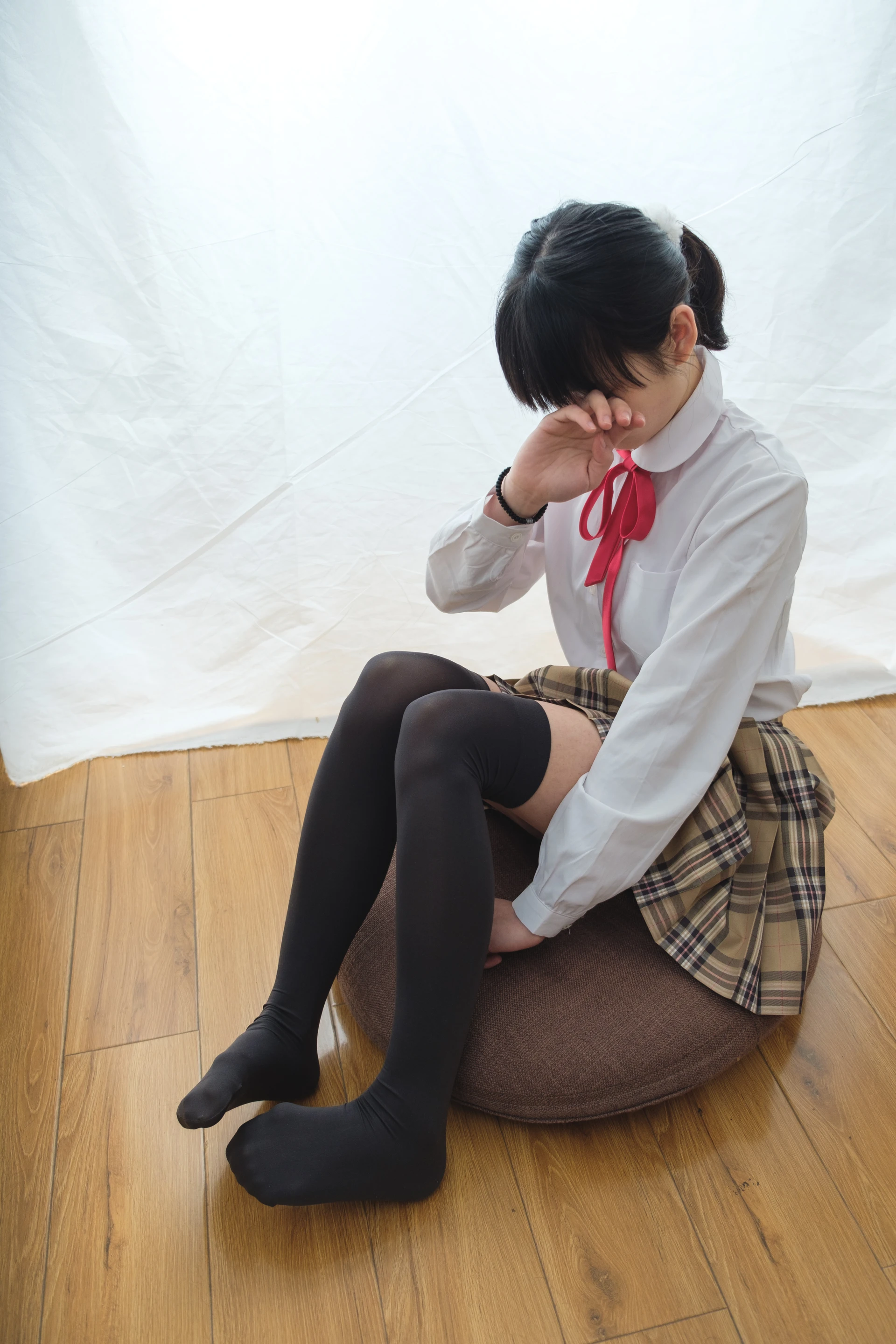 喵写真 R15-005 [80P1V-969M]可爱, 喵写真, 学生装, 美腿, 黑丝