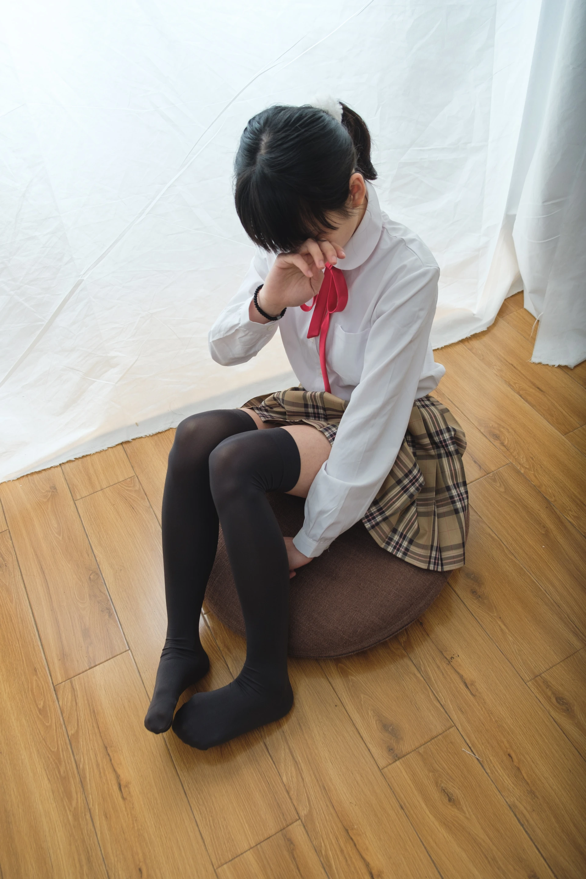 喵写真 R15-005 [80P1V-969M]可爱, 喵写真, 学生装, 美腿, 黑丝