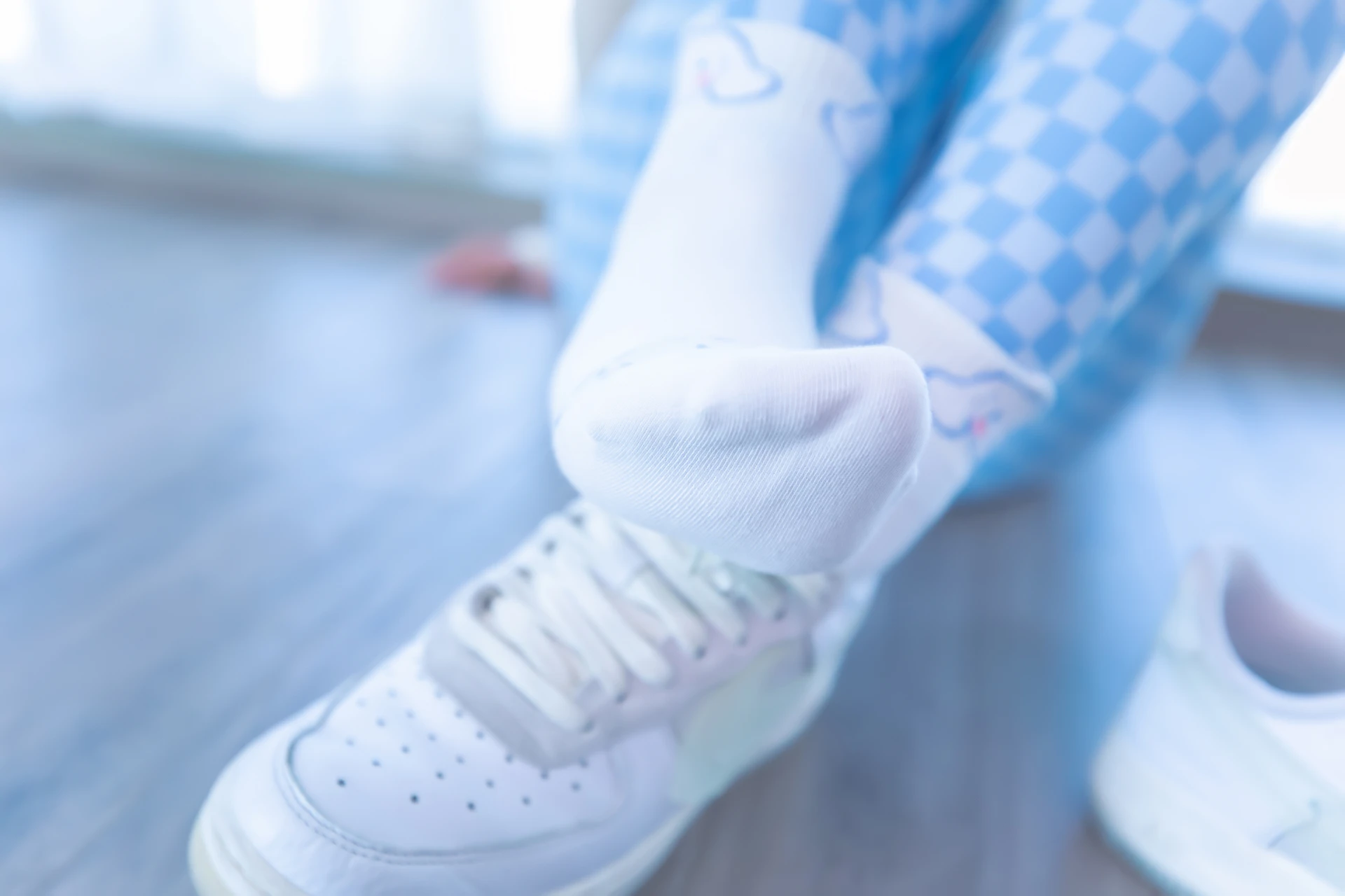 神楽坂真冬 第四季 序号7：《蓝白格》 [75P-170MB]内衣, 瑜伽服, 神楽坂真冬, 美腿, 美足