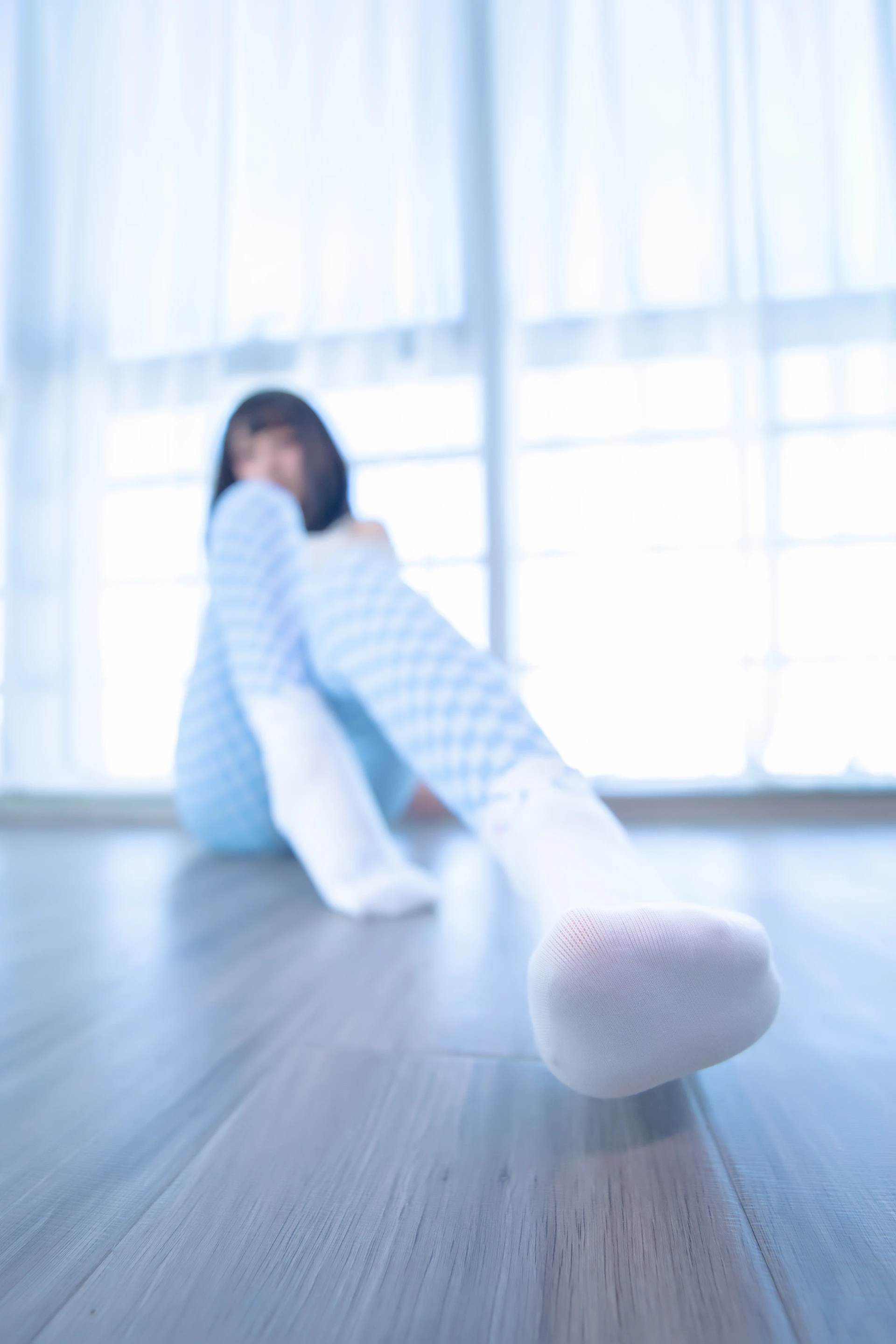 神楽坂真冬 第四季 序号7：《蓝白格》 [75P-170MB]内衣, 瑜伽服, 神楽坂真冬, 美腿, 美足