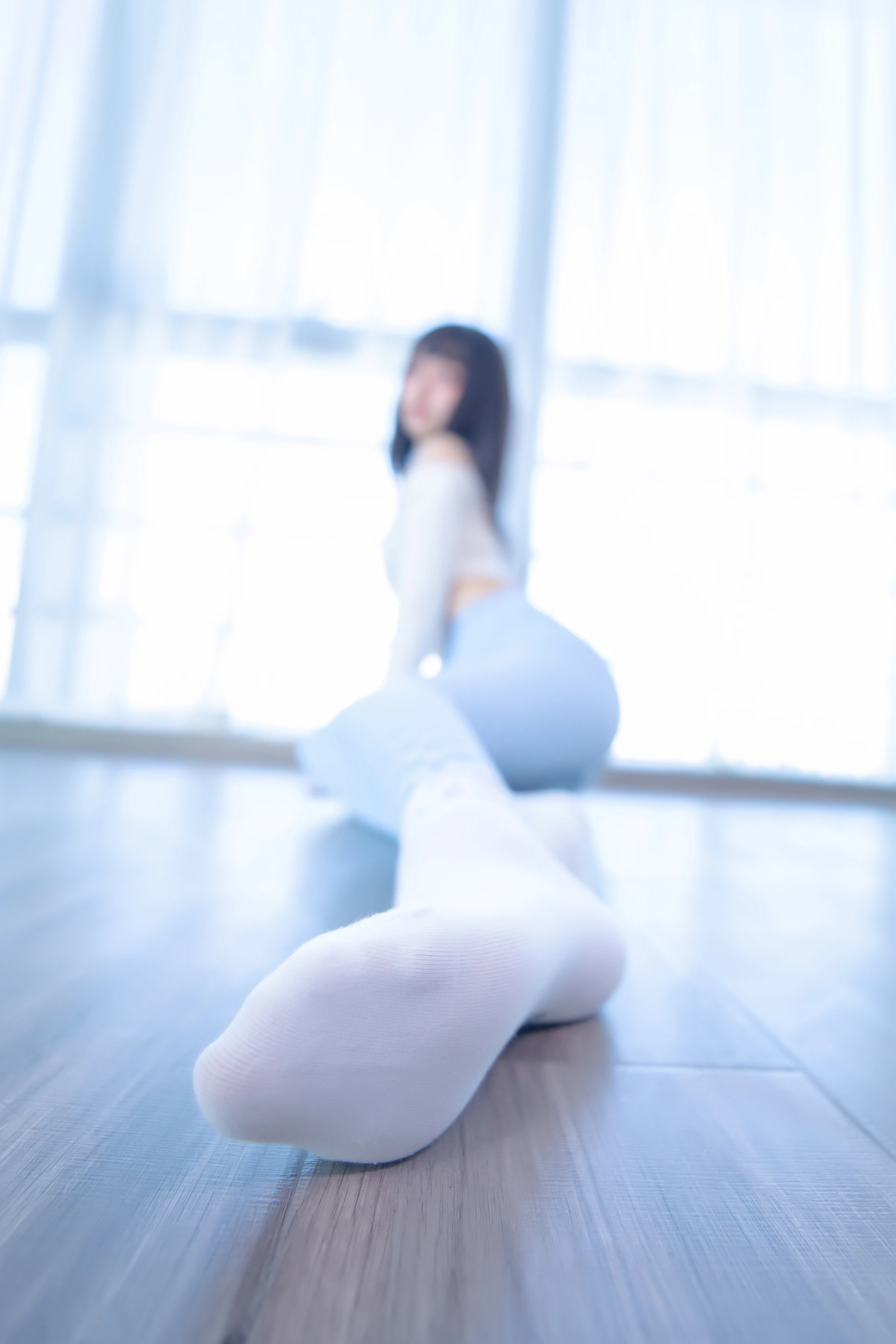 神楽坂真冬 第四季 序号7：《蓝白格》 [75P-170MB]内衣, 瑜伽服, 神楽坂真冬, 美腿, 美足