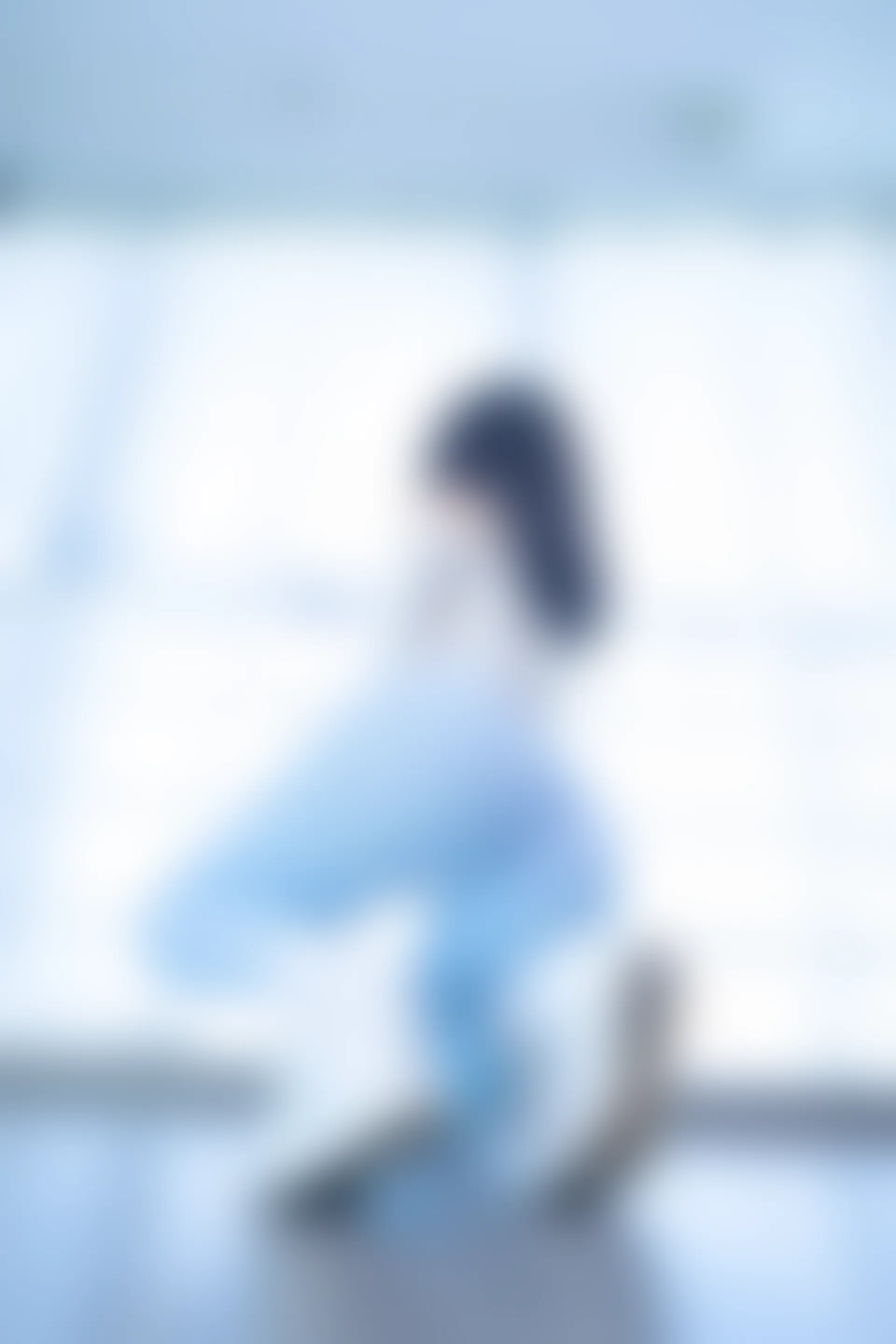 神楽坂真冬 第四季 序号7：《蓝白格》 [75P-170MB]内衣, 瑜伽服, 神楽坂真冬, 美腿, 美足