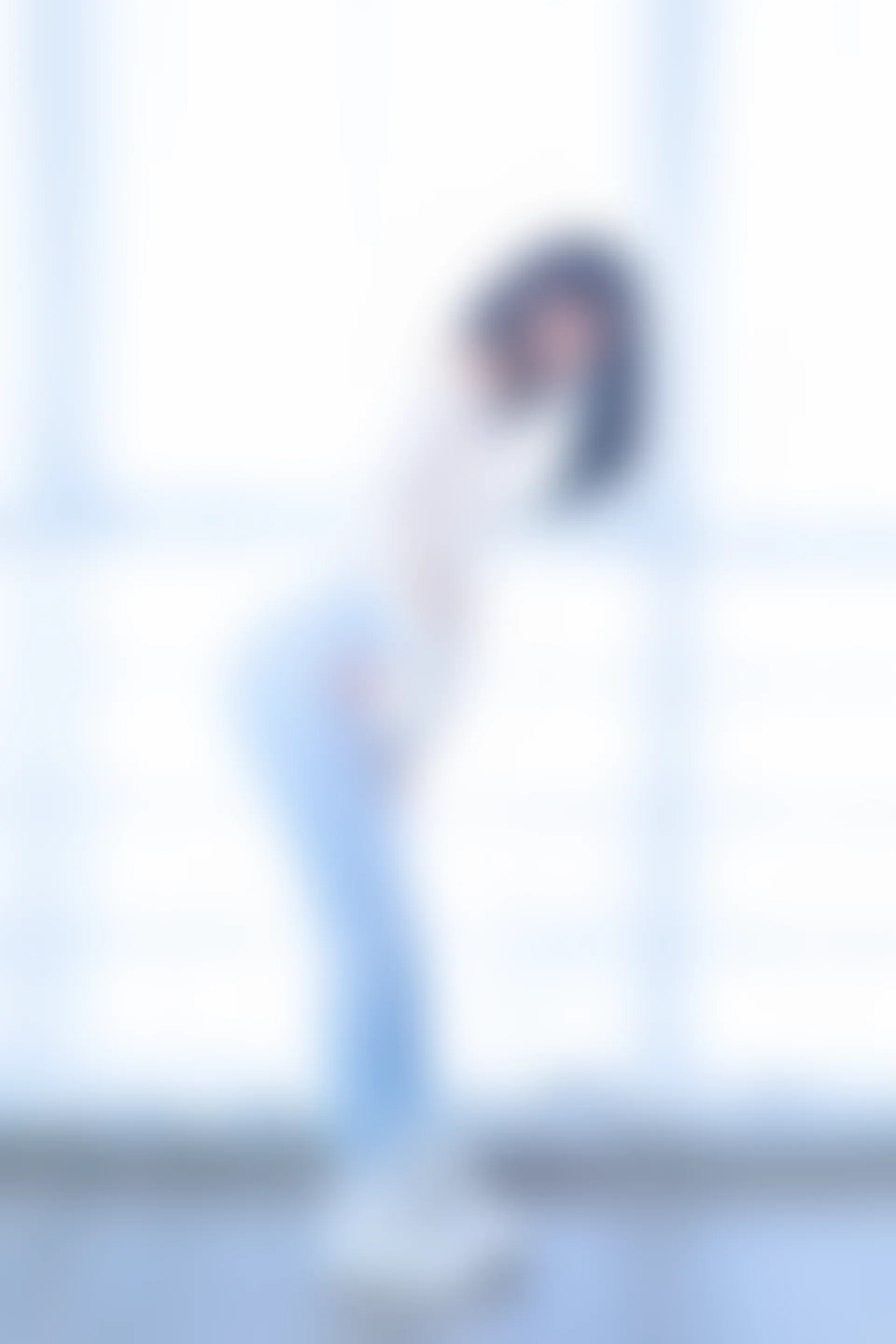 神楽坂真冬 第四季 序号7：《蓝白格》 [75P-170MB]内衣, 瑜伽服, 神楽坂真冬, 美腿, 美足