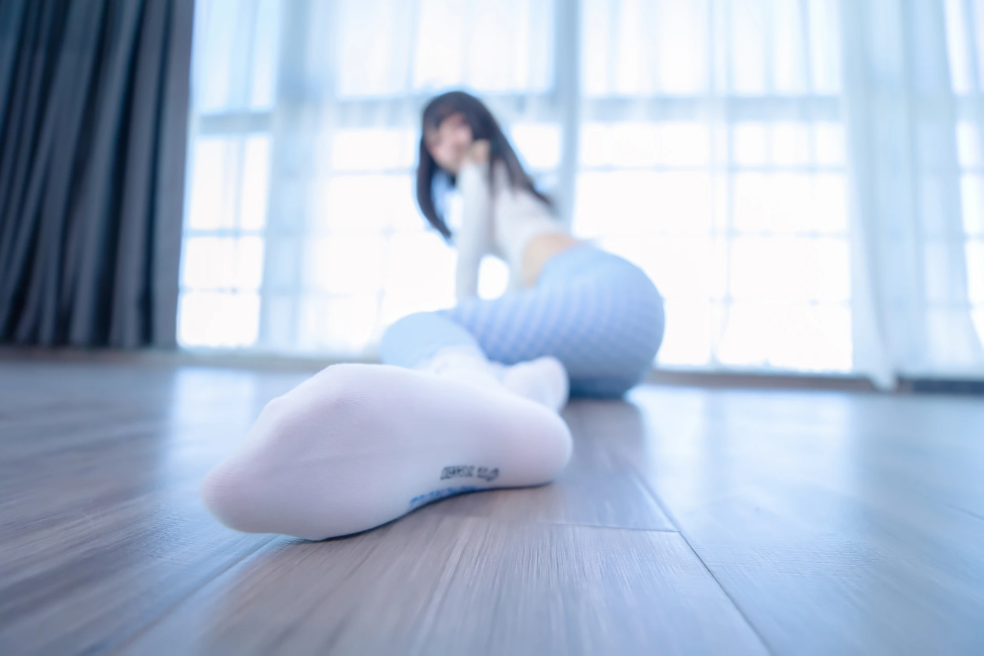 神楽坂真冬 第四季 序号7：《蓝白格》 [75P-170MB]内衣, 瑜伽服, 神楽坂真冬, 美腿, 美足