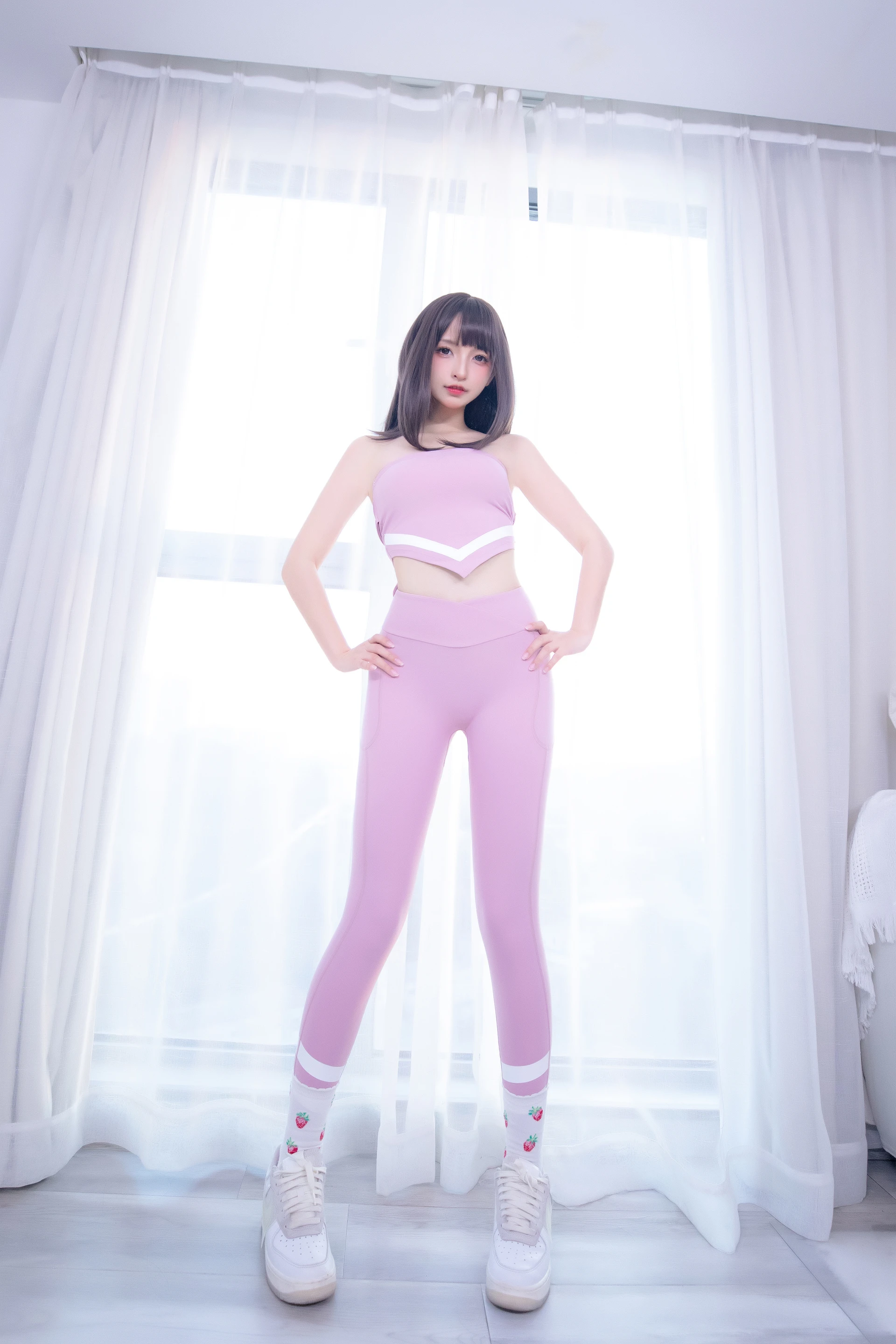 神楽坂真冬 第四季 序号10：《草莓蜜桃》 [75P-141MB]内衣, 瑜伽服, 神楽坂真冬, 美腿, 美足b