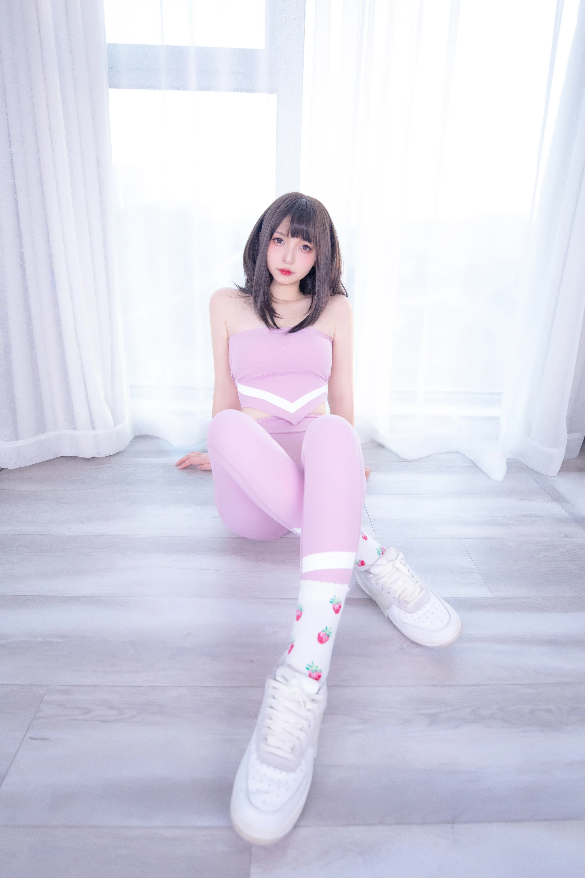 神楽坂真冬 第四季 序号10：《草莓蜜桃》 [75P-141MB]内衣, 瑜伽服, 神楽坂真冬, 美腿, 美足b